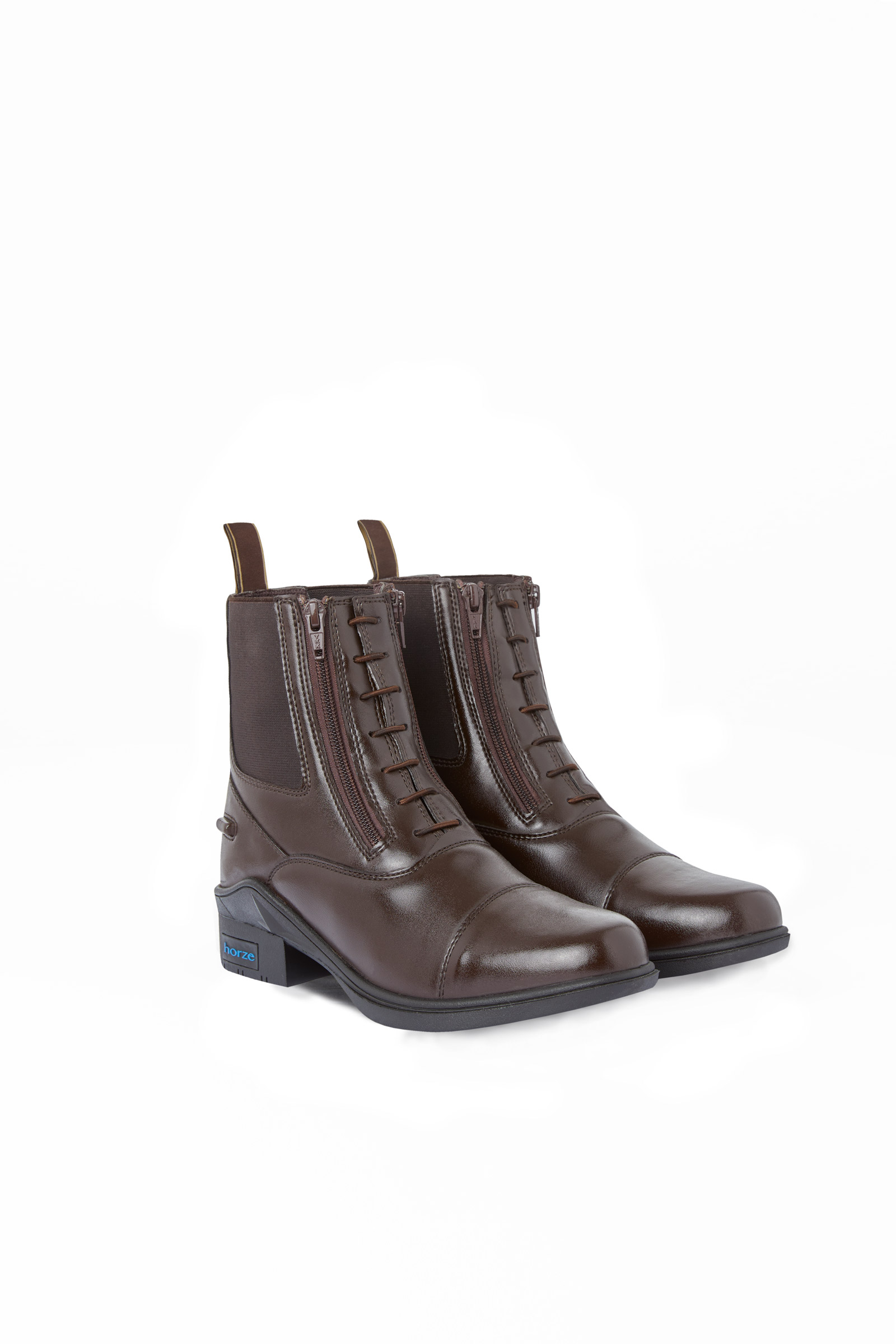 Demitasse Brown Botines de Equitaci&oacute;n con Cremallera Doble para Mujer Horze Kingston