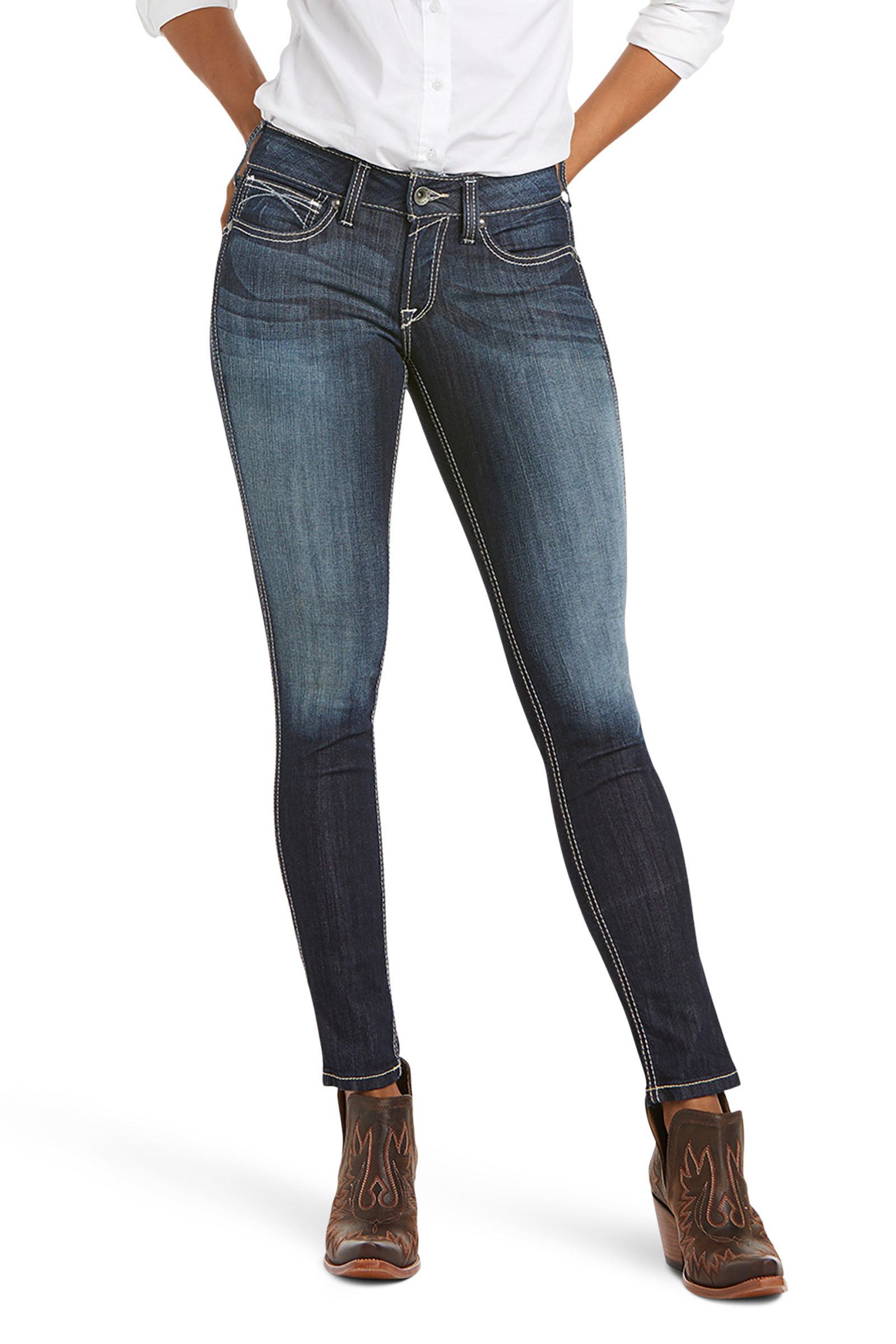 Ariat Ella R.E.A.L jeans skinny stretch para mujer con tiro medio