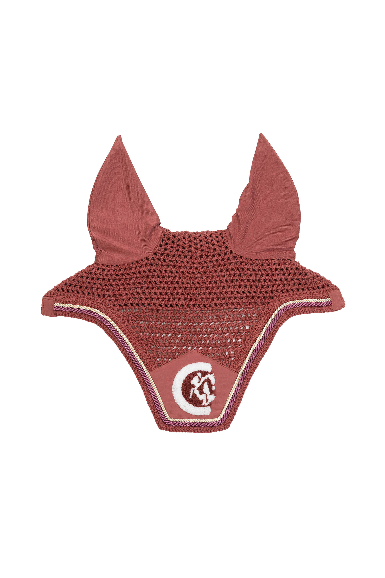 fuchsia Kentucky Horsewear orejeras Wellington 3D Logo rope