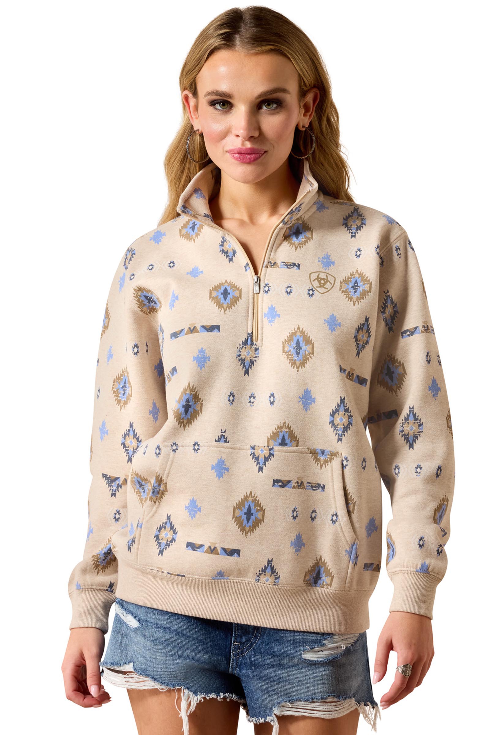 Ariat Sudadera Sapphire 1/2 zip para mujer
