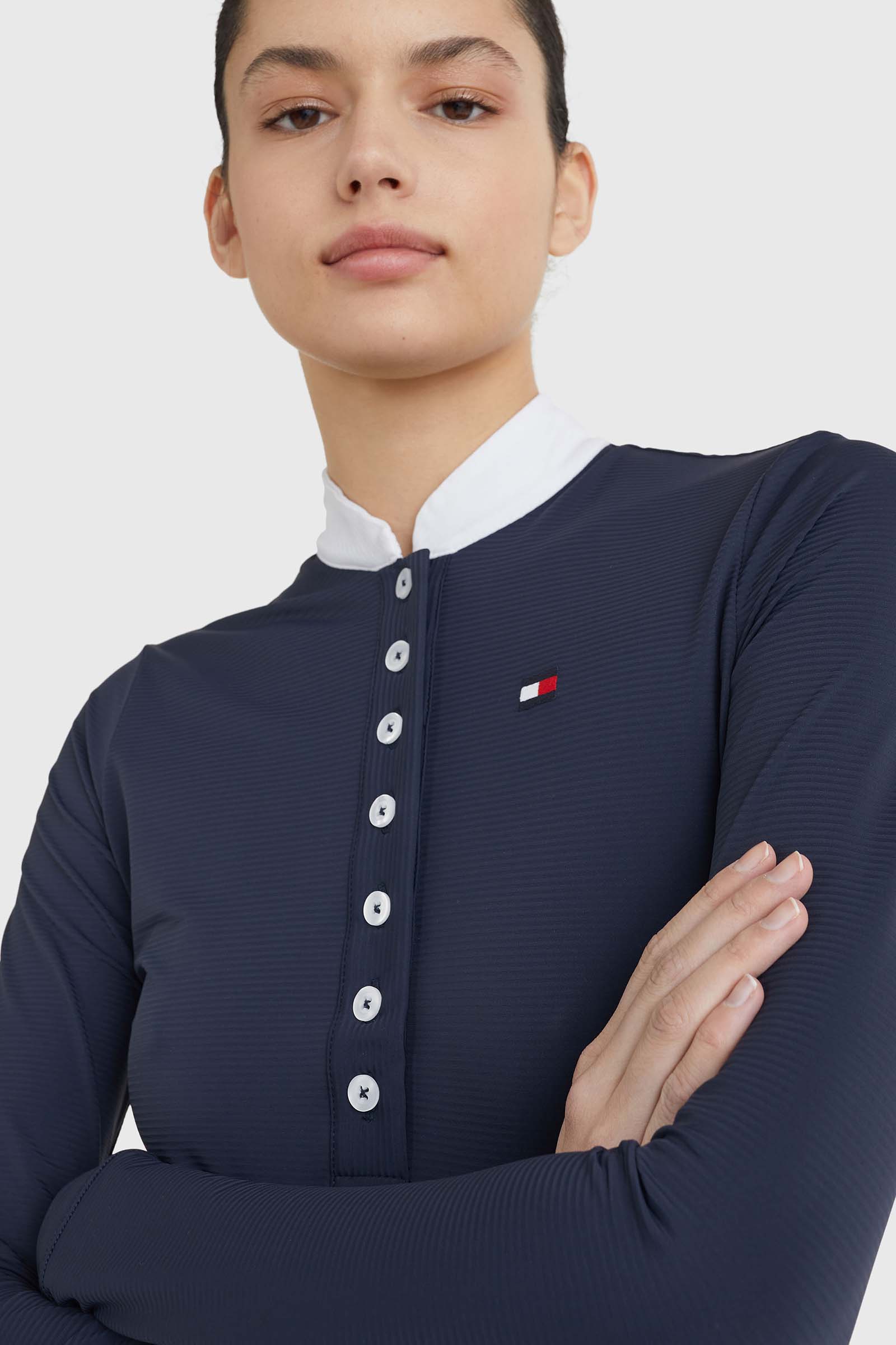 Tommy Hilfiger Equestrian - Camiseta de manga larga para mujer