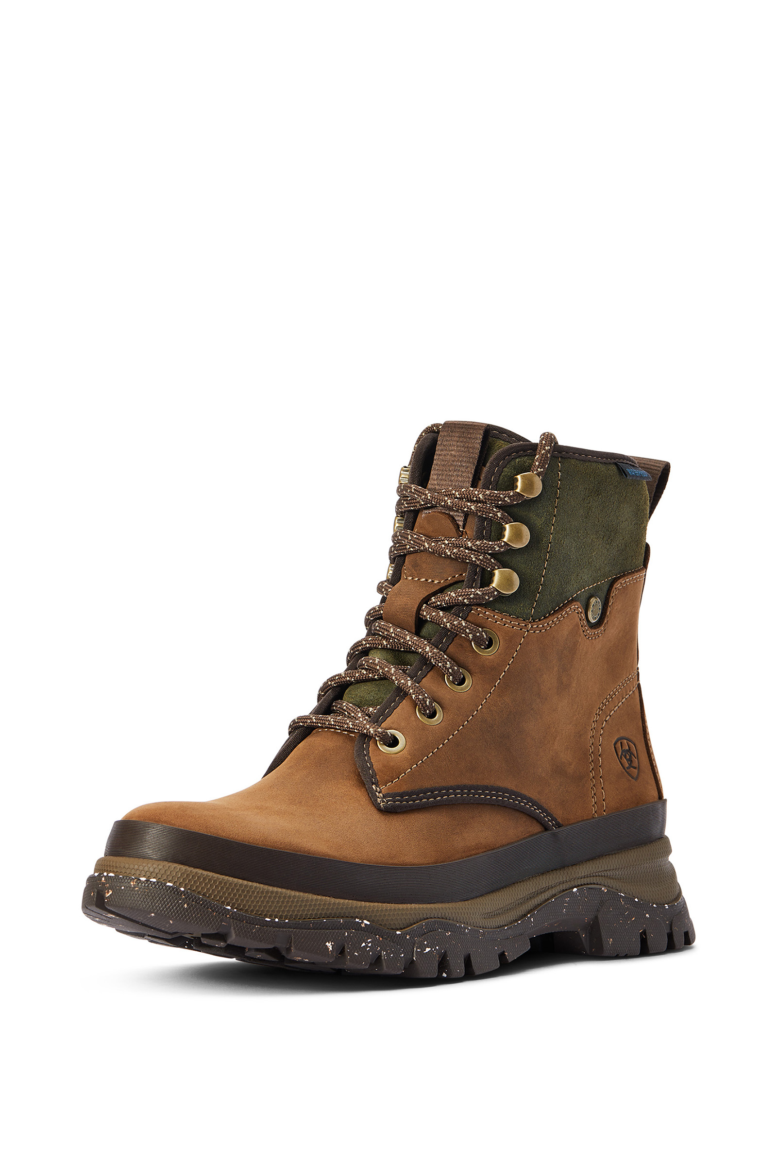 Distressed Brown Ariat Moresby H2O botas impermeables para mujer con cordones