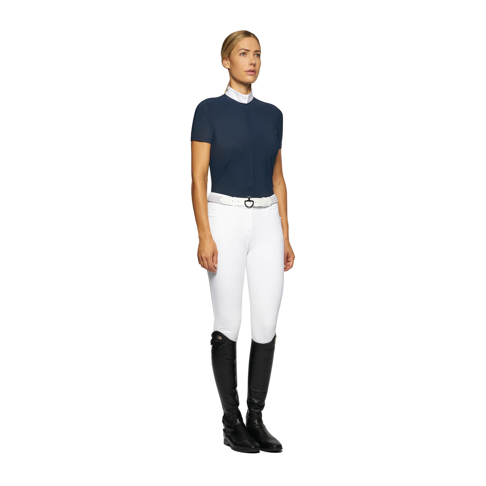 Cavalleria Toscana Camisa de concurso de manga corta con bordado