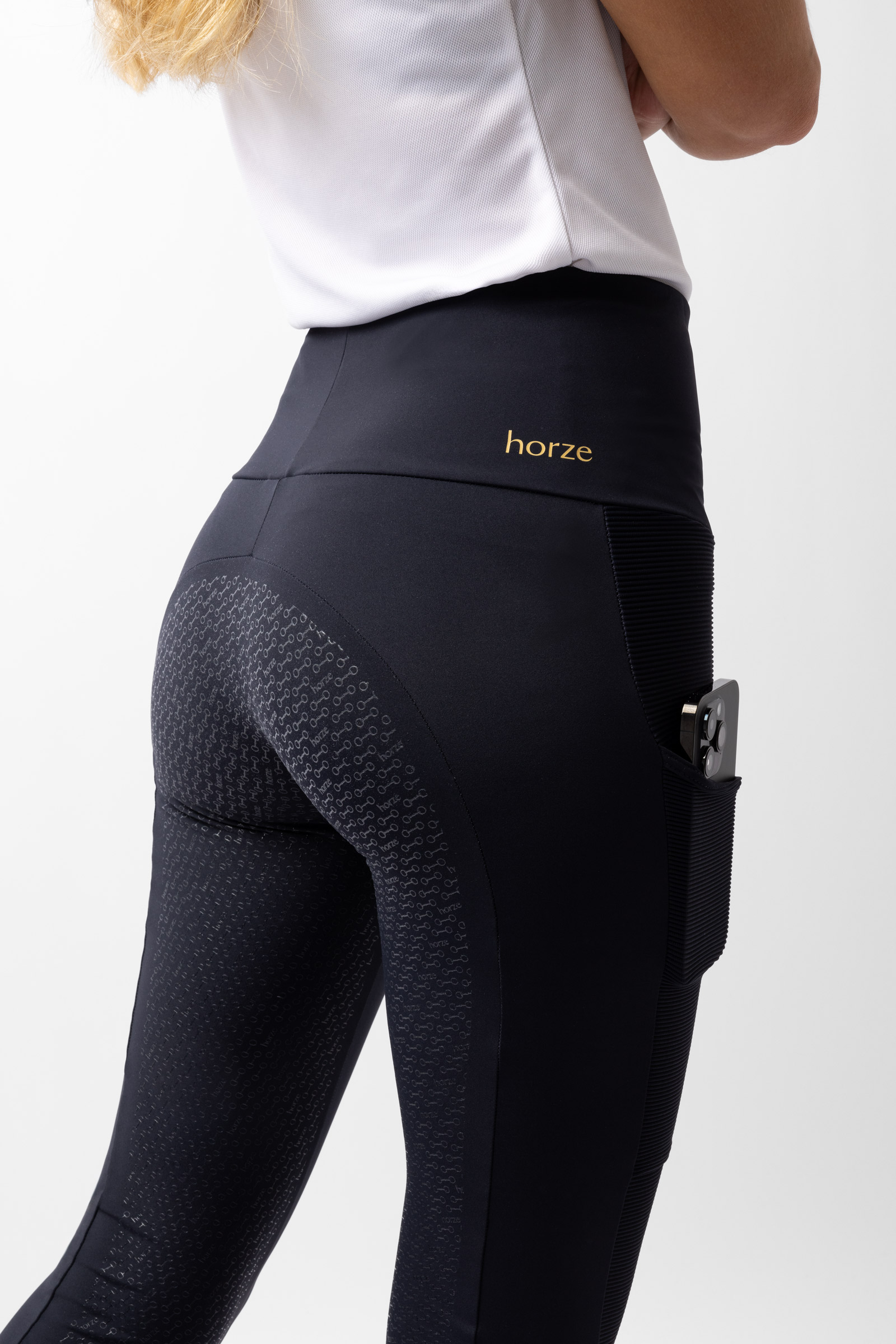 Mallas de Equitación Funcionales con Asiento Completo de Siliconapara Mujer Horze Mathilde