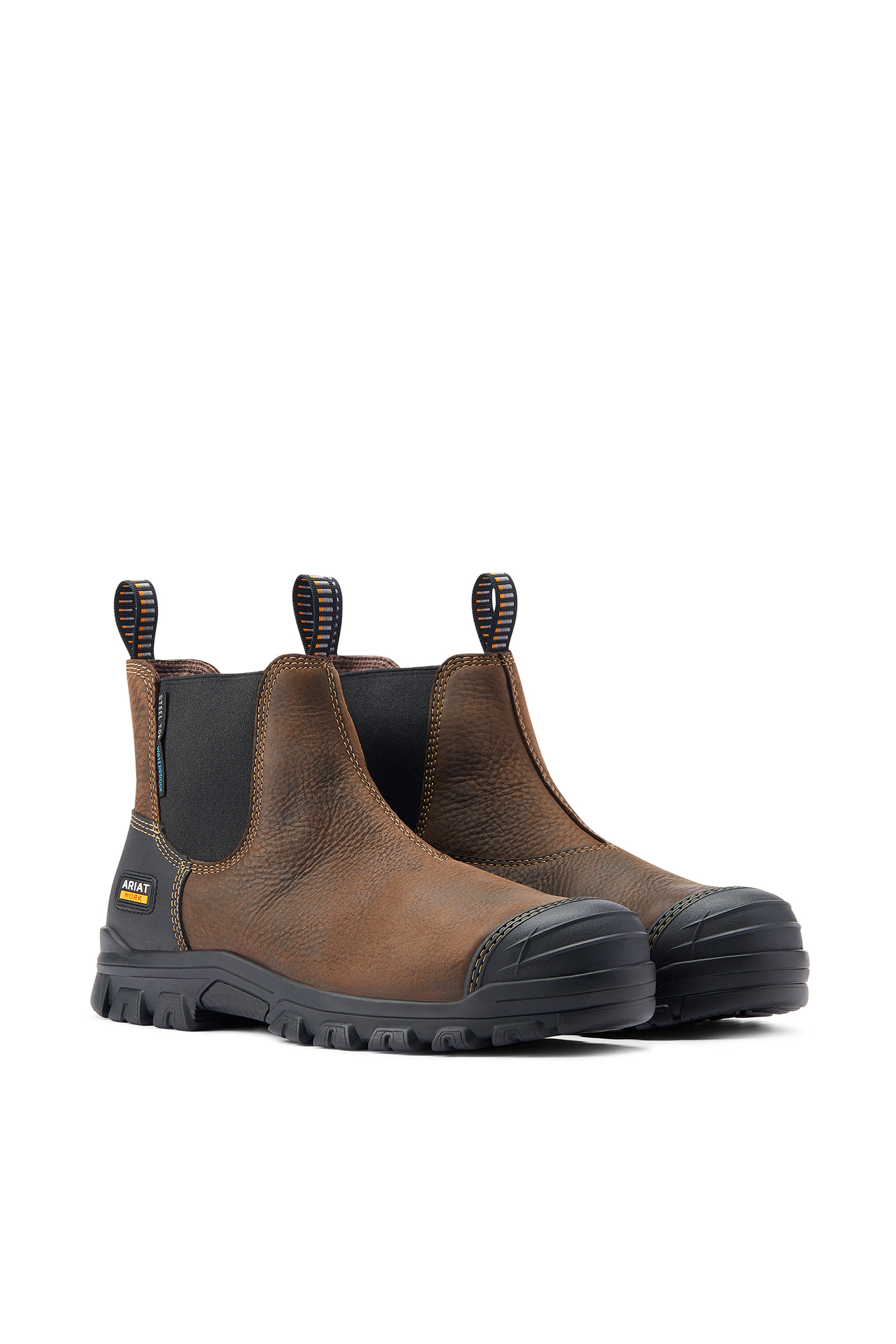 Ariat Treadfast Chelsea Botas de trabajo impermeables para hombre con puntera de acero