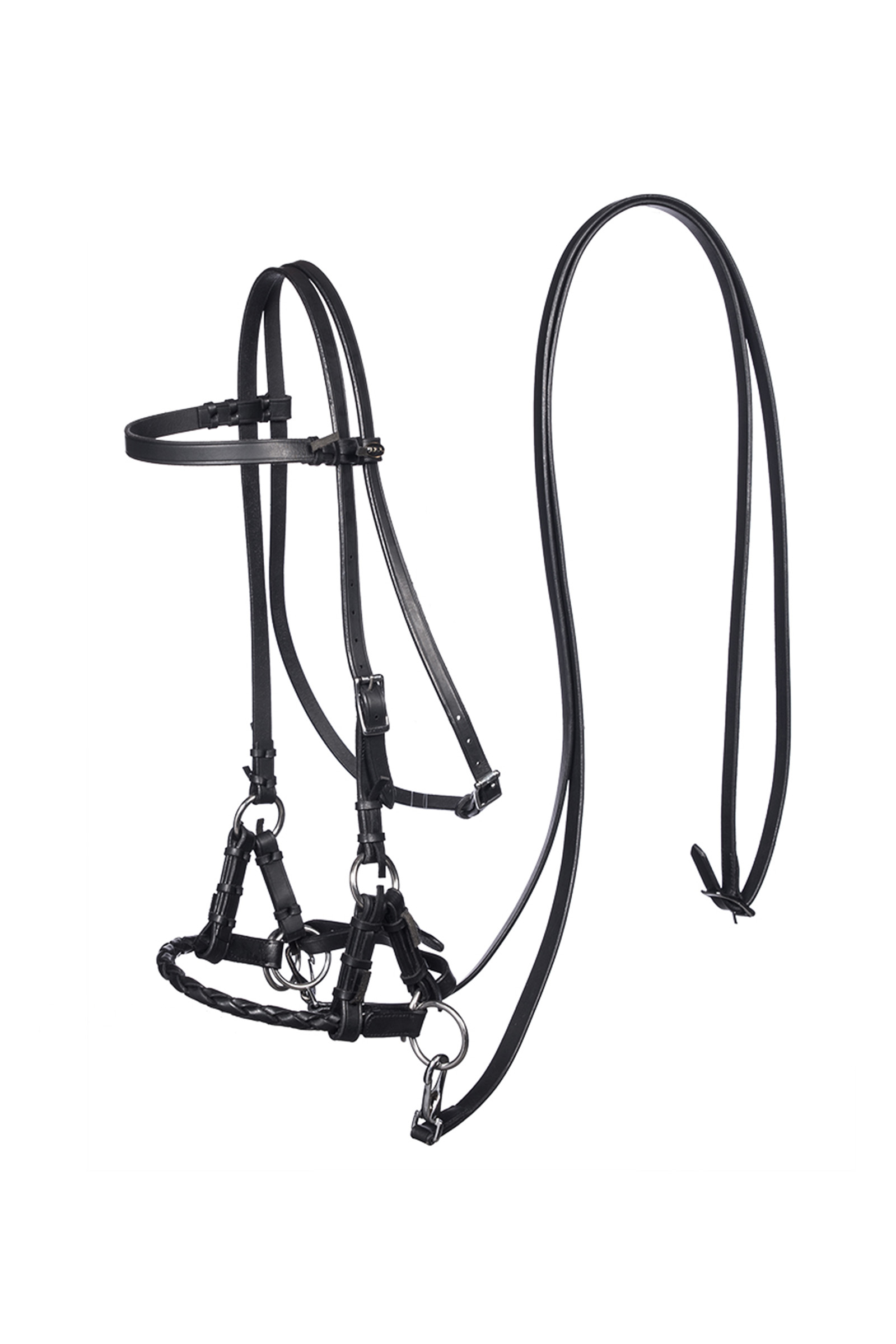 F.R.A. Freedom Riding Articles Pariba Sidepull (Sistema 3) Muserola tejida, con riendas