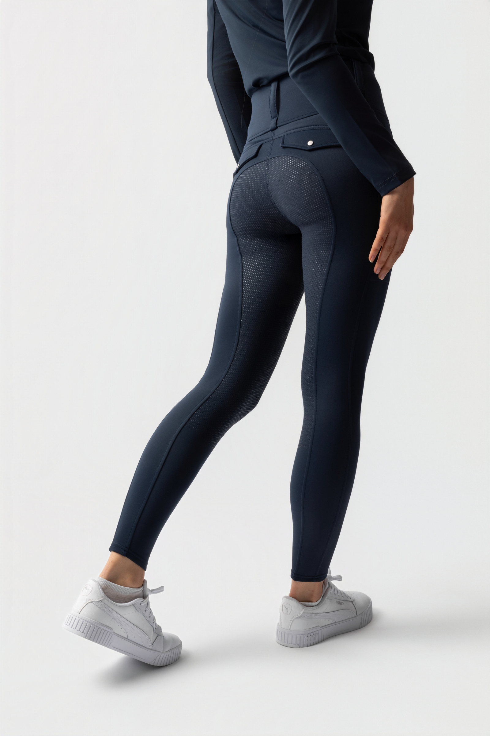 Horze Anya pantalones equitaci&oacute;n h&iacute;bridos t&eacute;rmicos mujer full grip