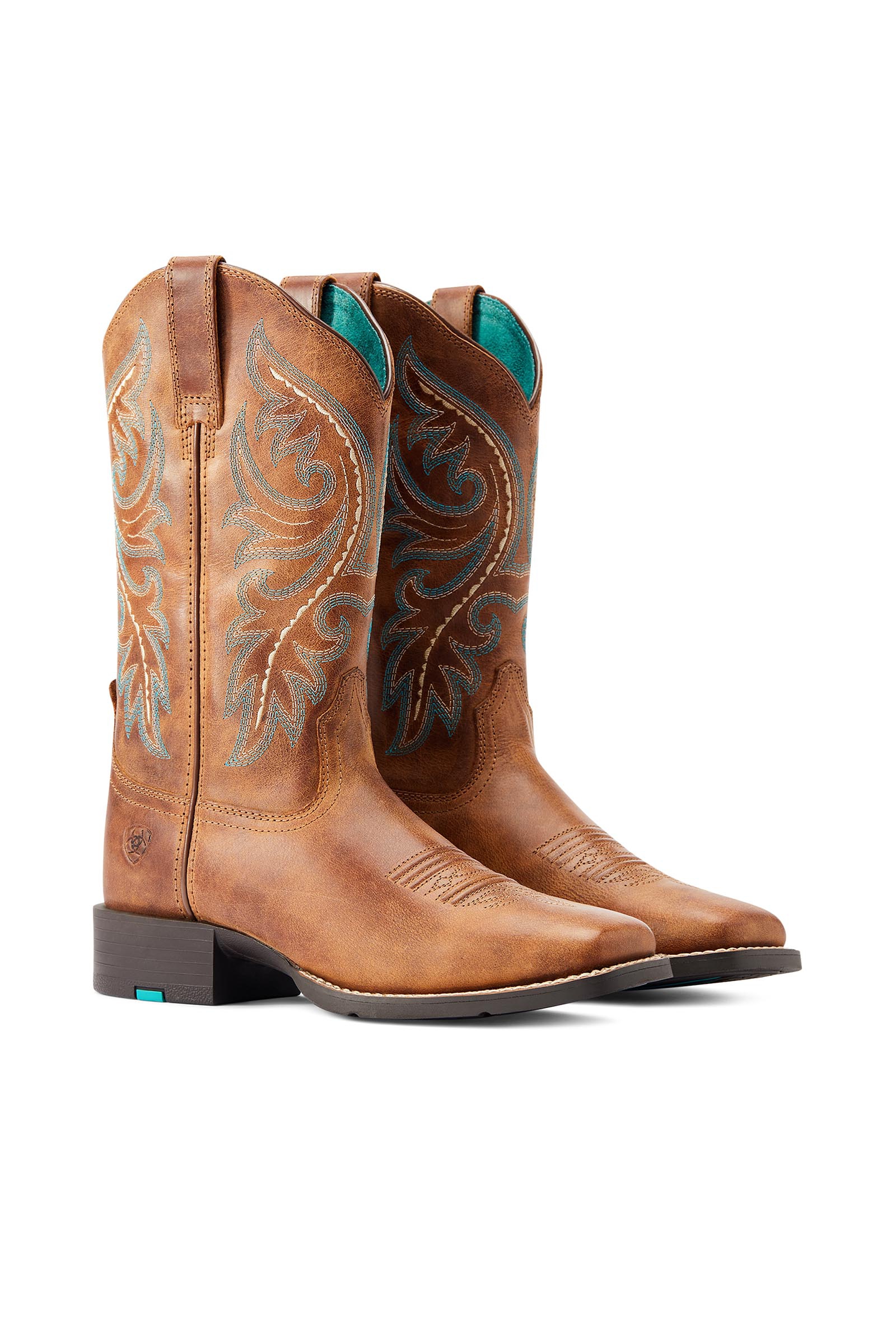 Ariat Round Up Back Zip Botas western para mujer con cremallera trasera