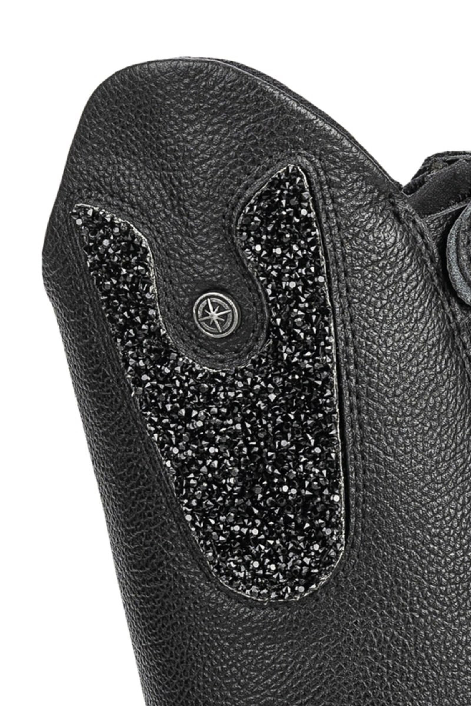 Black/Glitter Suedwind Footwear Nova Kids Convertible Parche