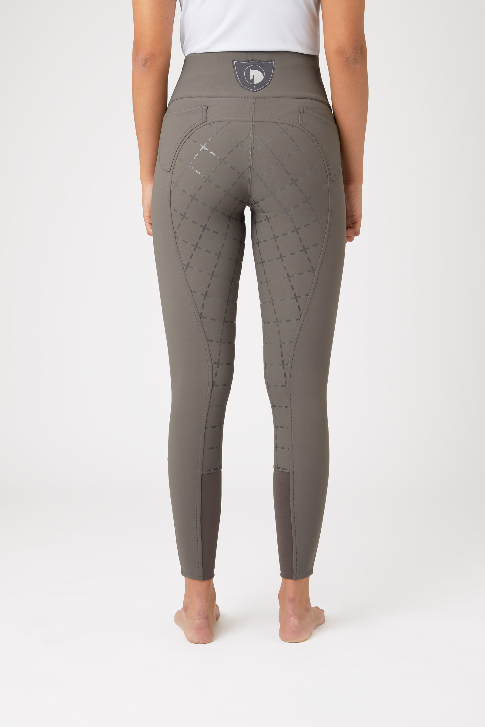 Horze Desiree pantalones de montar para mujer con cintura alta y asiento completo de silicona, UPF 50+