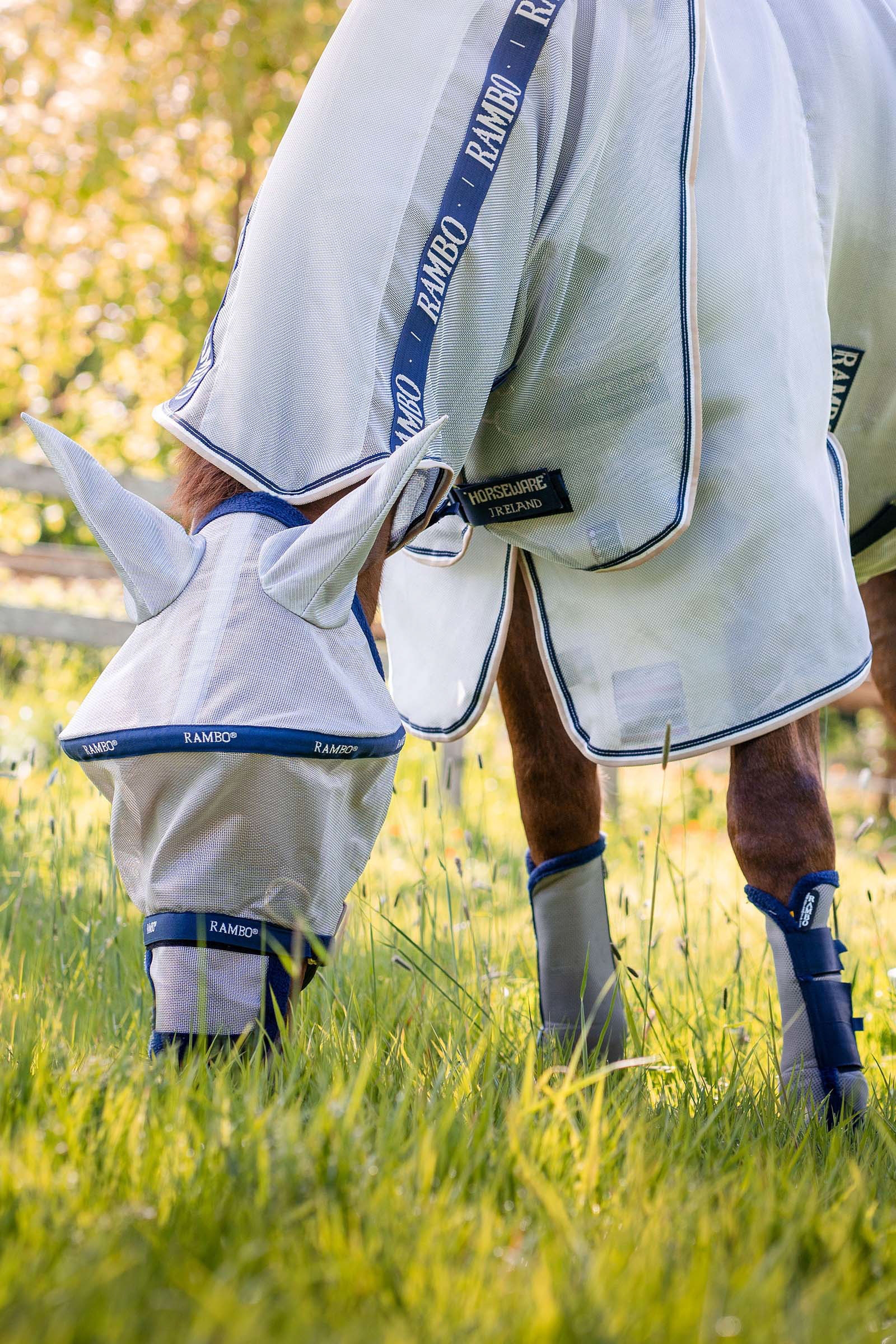 Horseware Rambo Protector manta anti-moscas con cuello desmontable