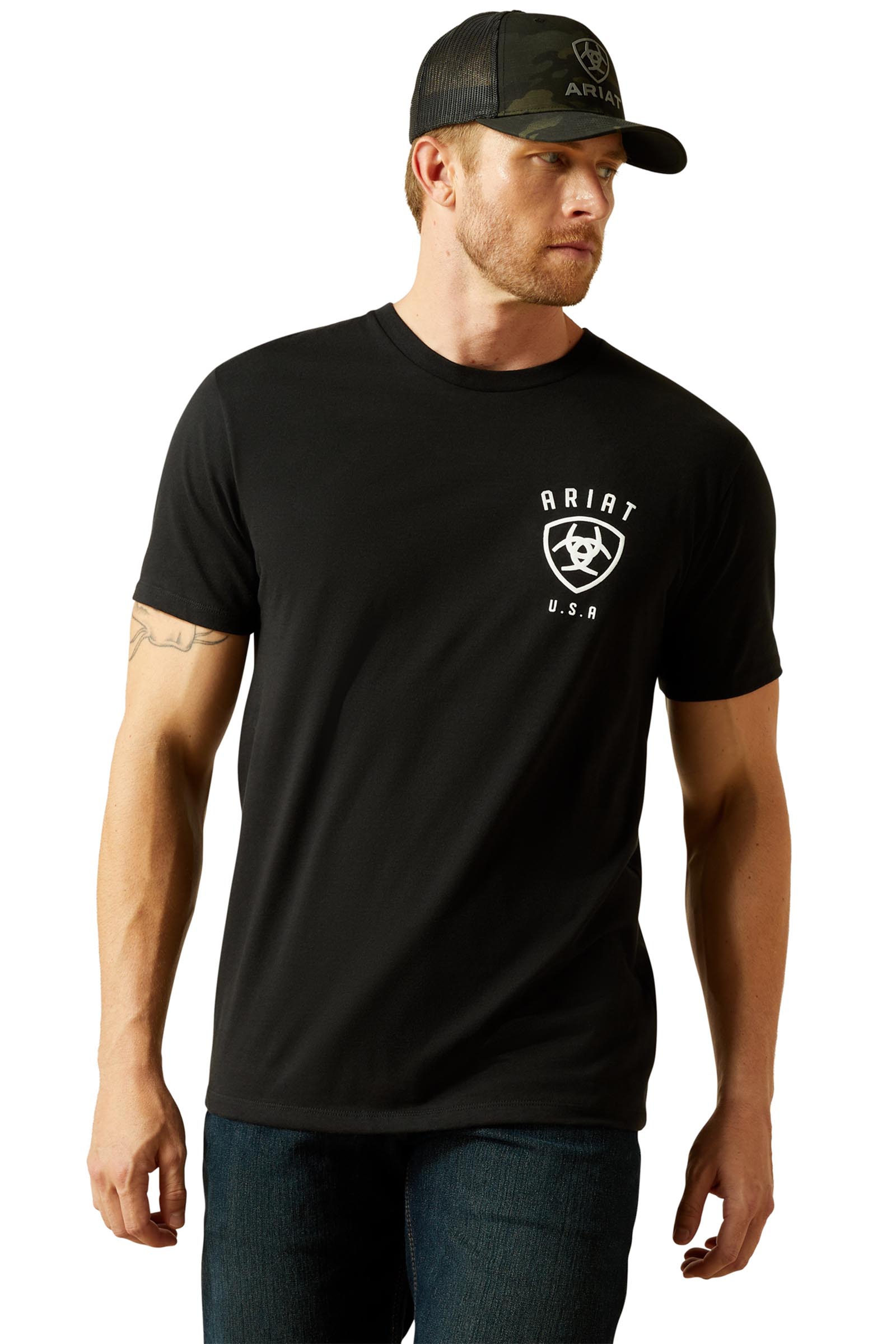 Ariat Faded Bull camiseta para hombre