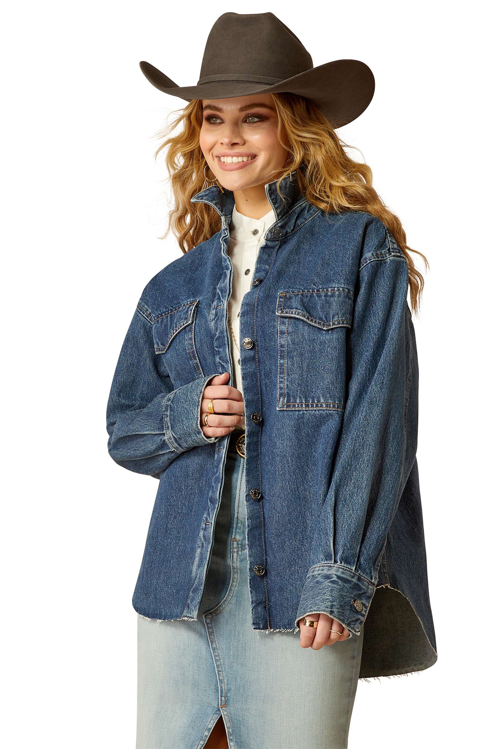 Ariat Denim Camisa Chaqueta