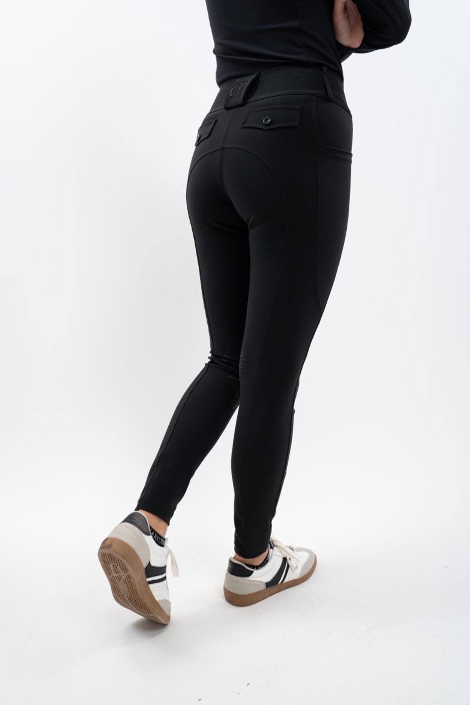 Noir  Harcour Luce pantalones de equitaci&oacute;n para mujer con grip en las rodillas