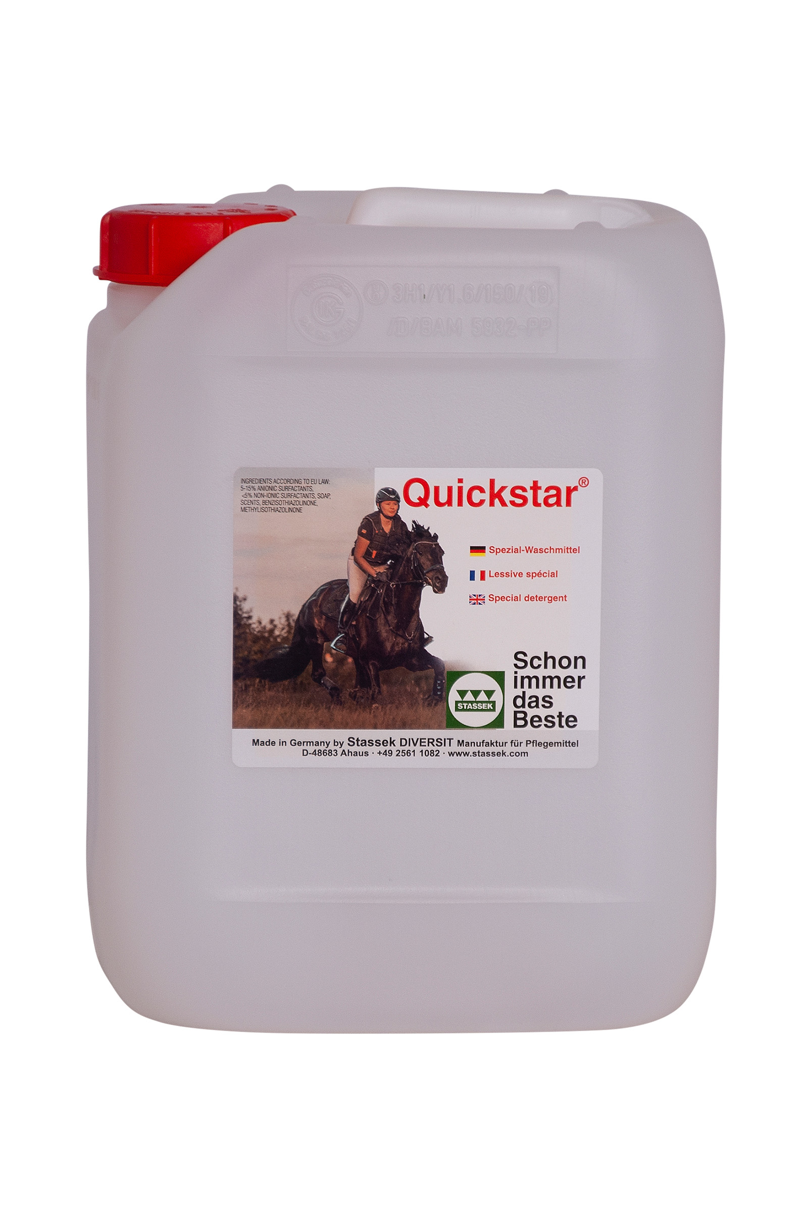 Stassek Quickstar Detergente para el cuidado del cuero y la lana, 2 litros