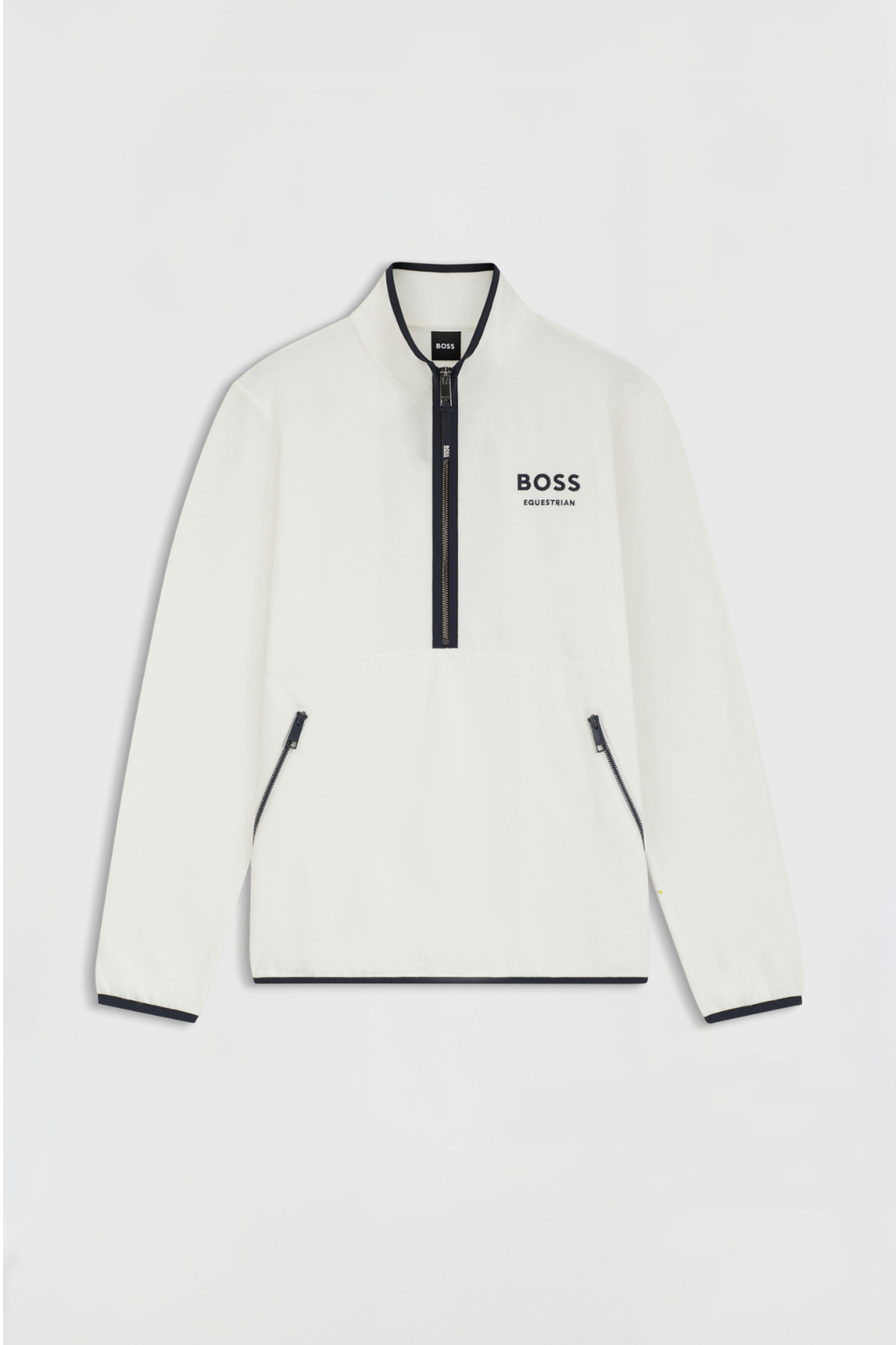 Soft Cream Boss Fedora Felpa mujer media cremallera