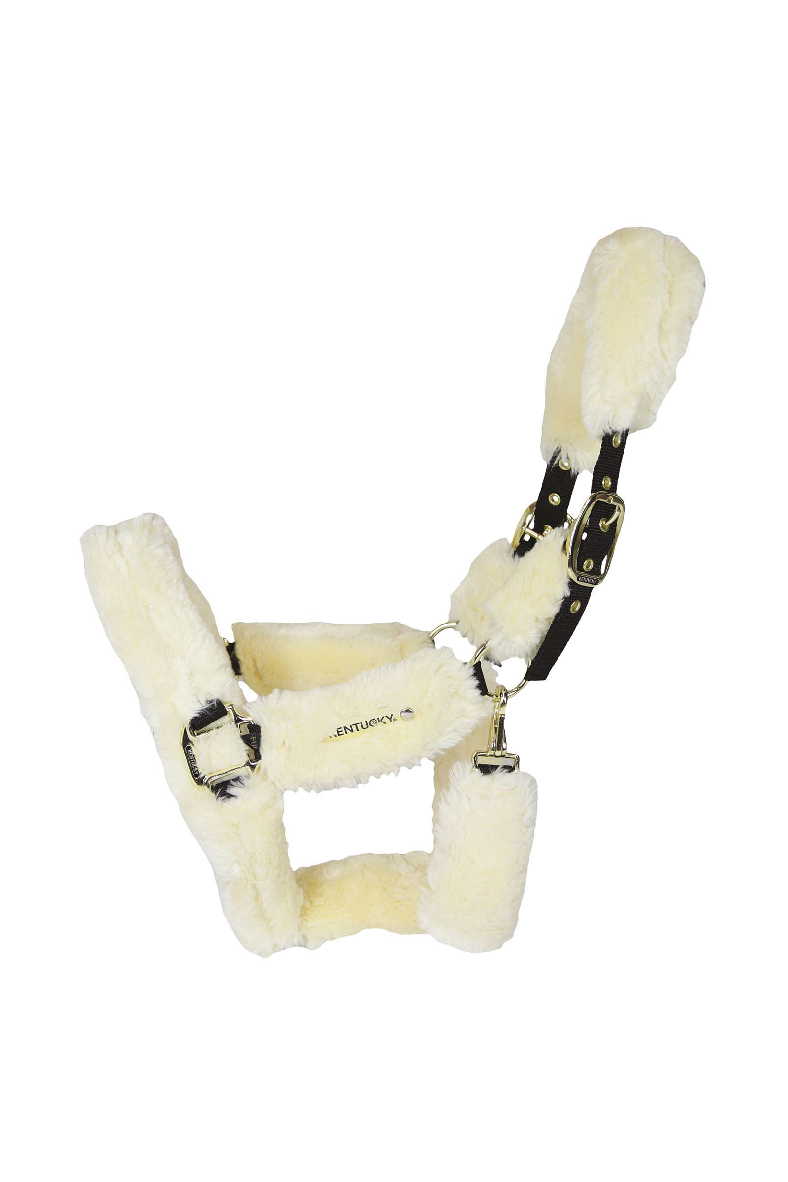 Natural Kentucky Horsewear Cabezada cuadra con piel de oveja para transportar
