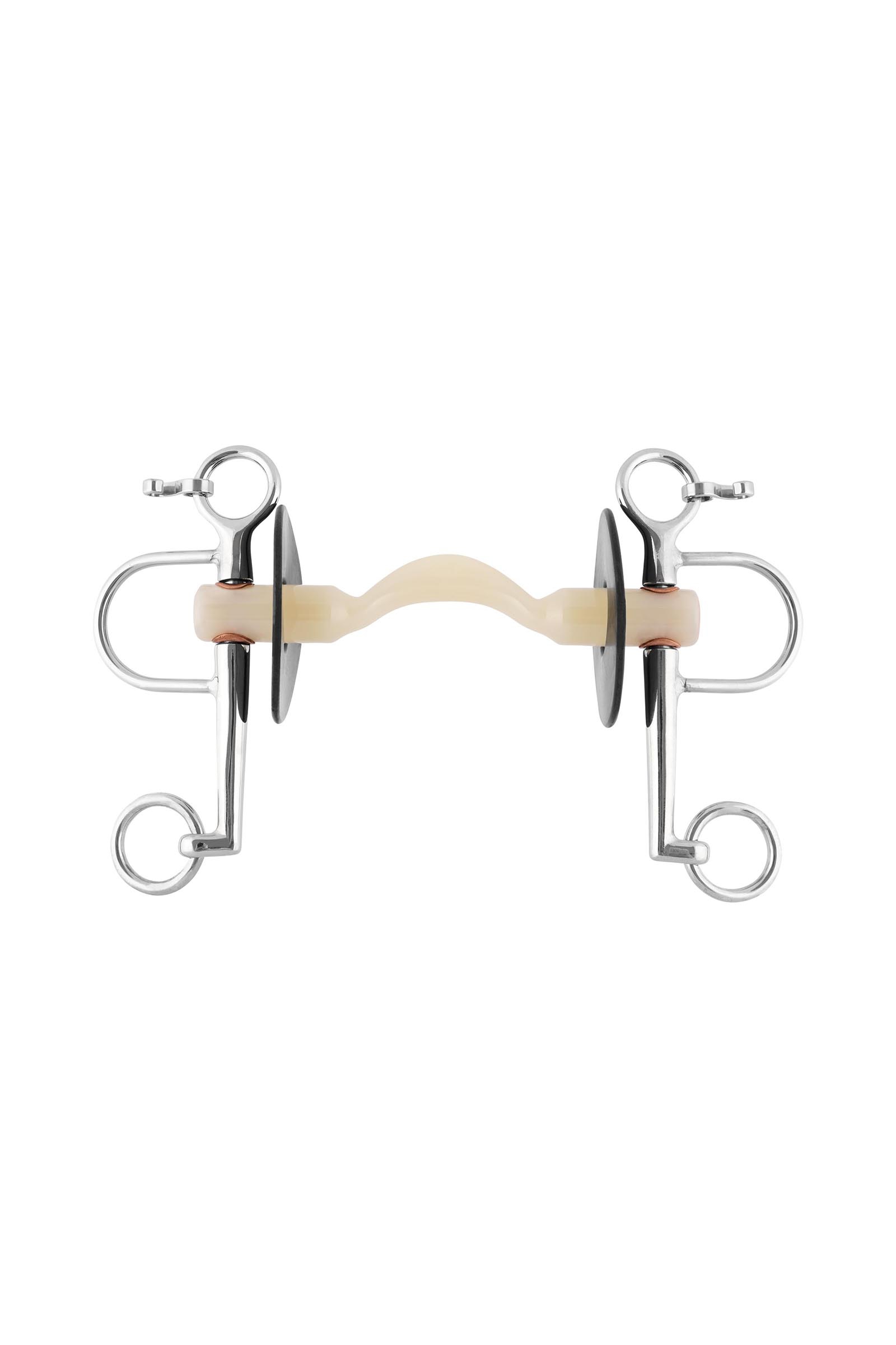 Pelham Nathe Sprenger 20mm con Embocadura Mullen Suave, Pasalenguas & Brazos Largos (brazo inferior anilla 7cm)