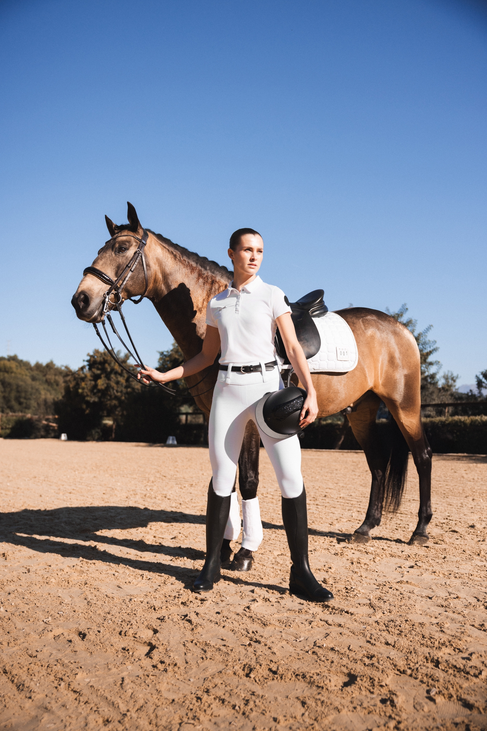 Horze Anya mallas de equitación para mujer con asiento completo de silicona UPF 50+