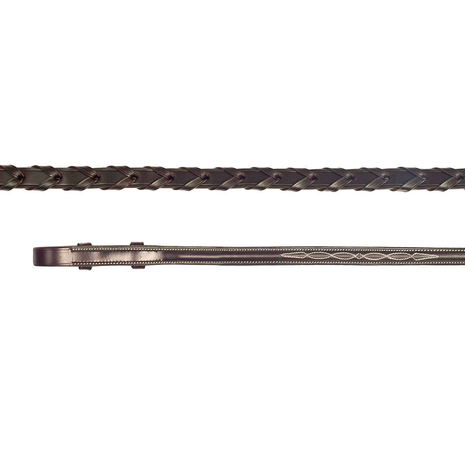 Schockemöhle Sports Hunter Laced Fancy Riendas, Hunter Riendas, Hook&Stud