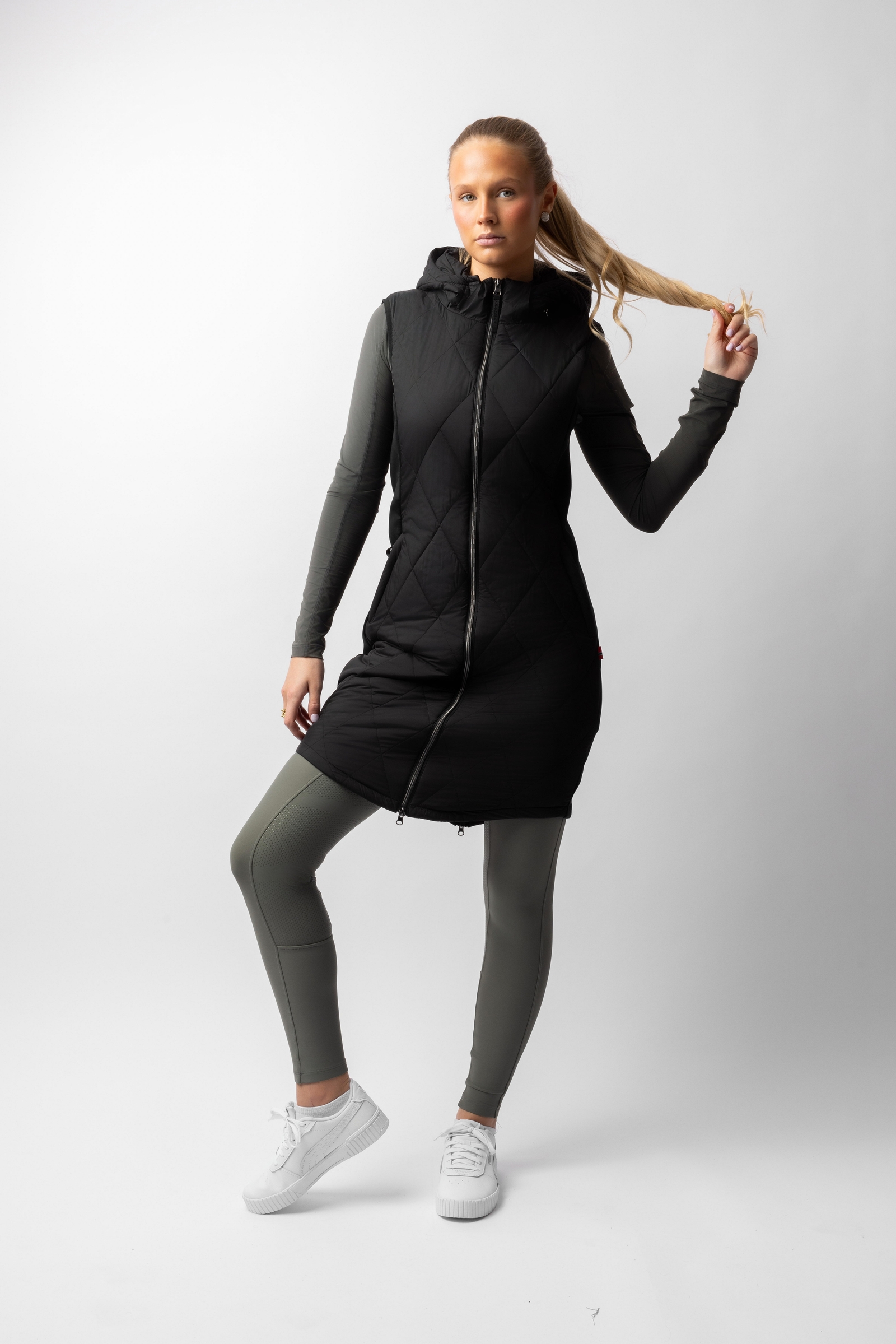 B Vertigo Agnetha chaleco largo acolchado para mujer  