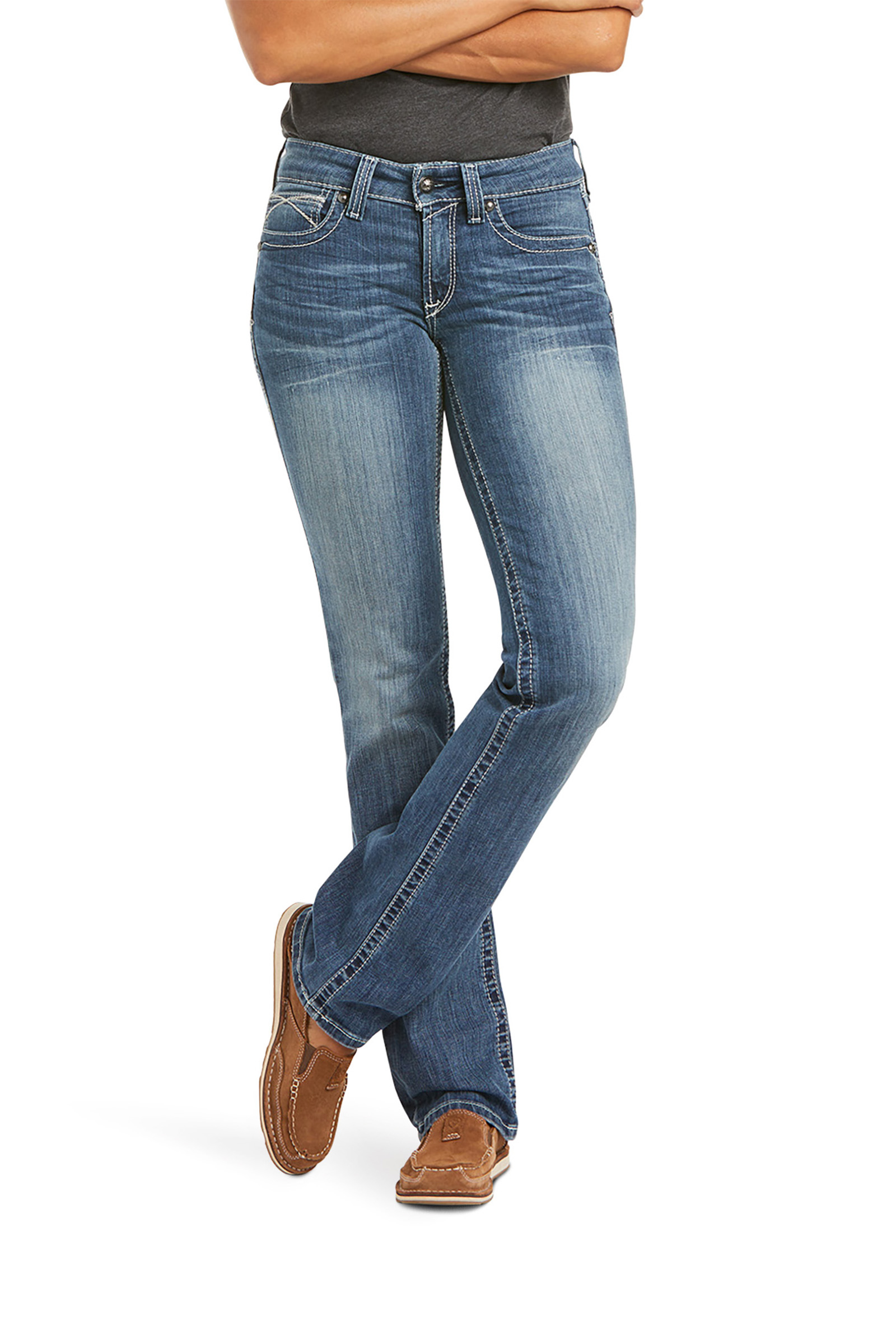 Rainstorm Ariat REAL Stretch Icon Straight Jean para Mujer