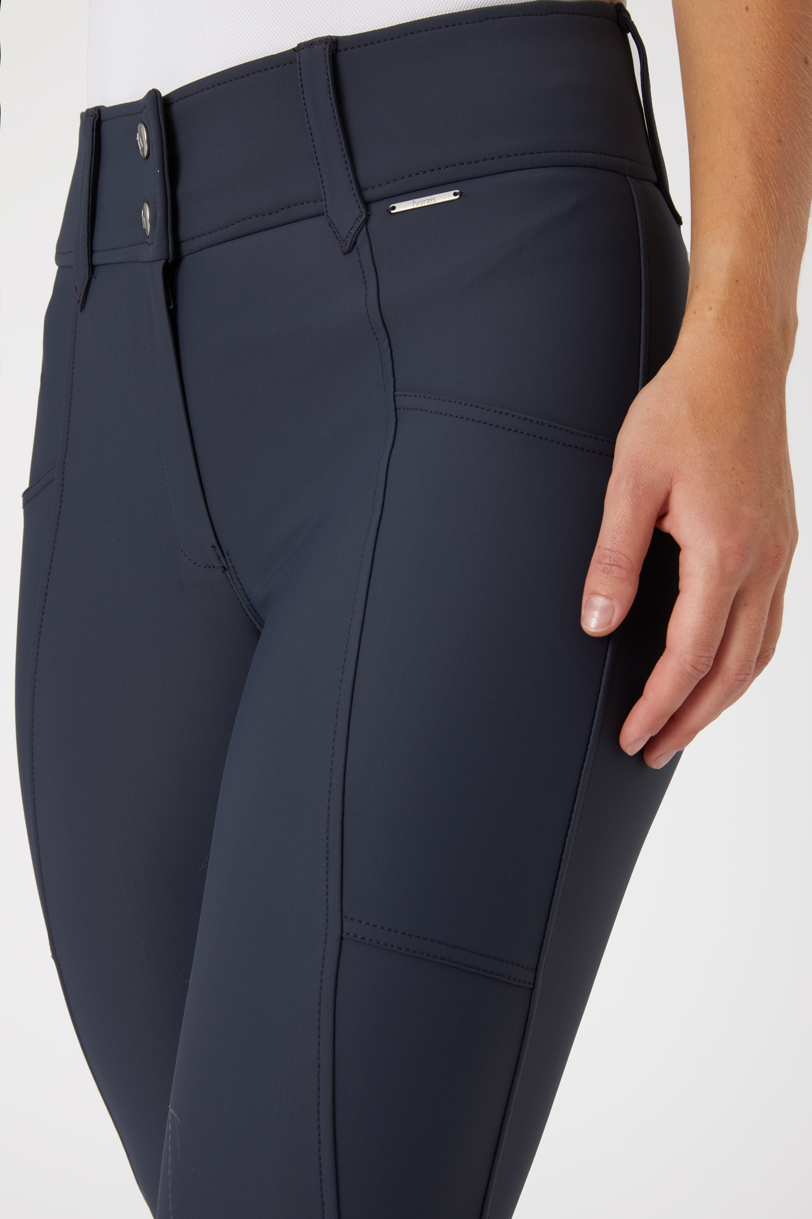Pantalones de Monta con Cintura Alta y Asiento Completo para Mujer Horze Indira