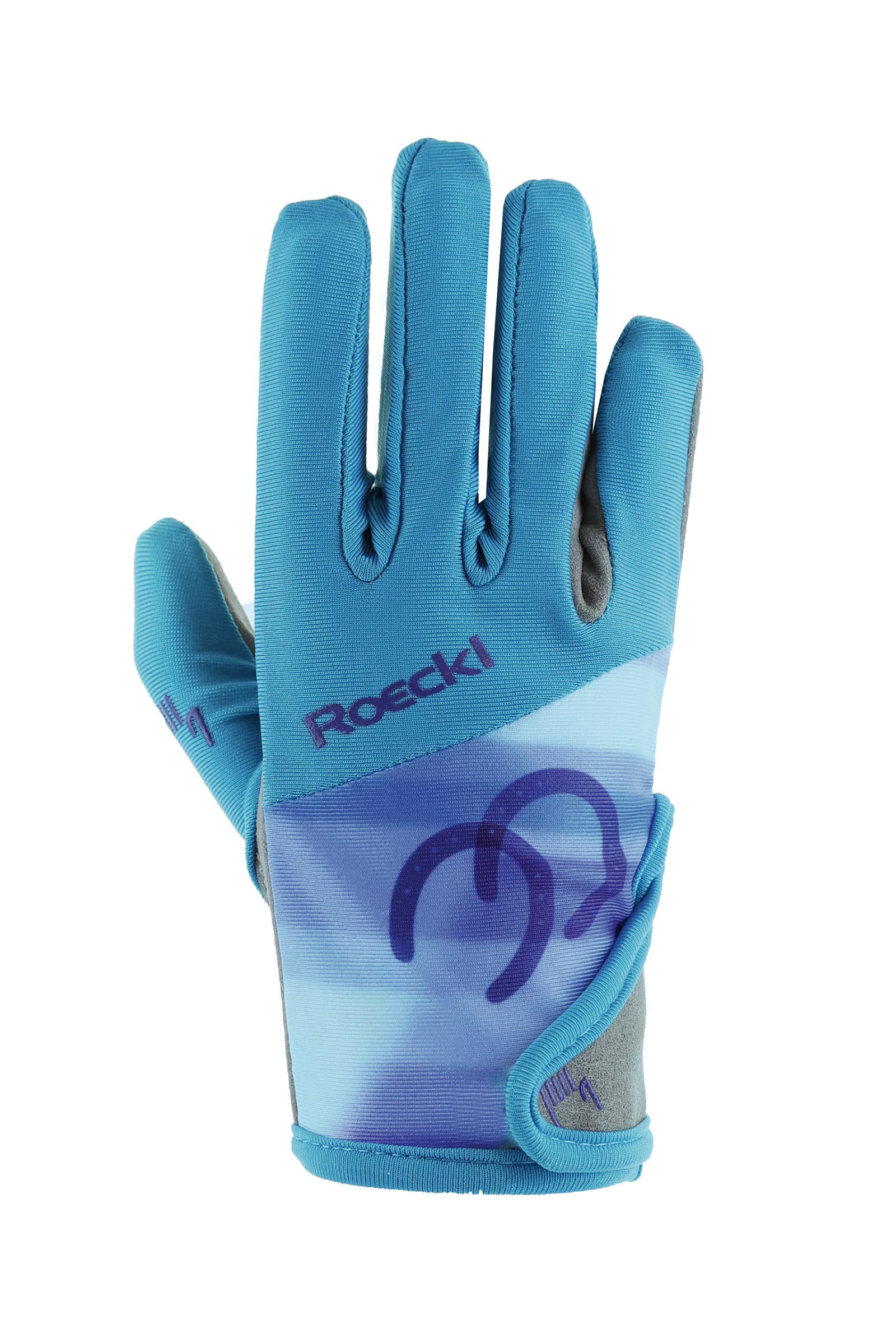 Vivid Blue Roeckl Koppl Guantes de equitaci&oacute;n para ni&ntilde;os