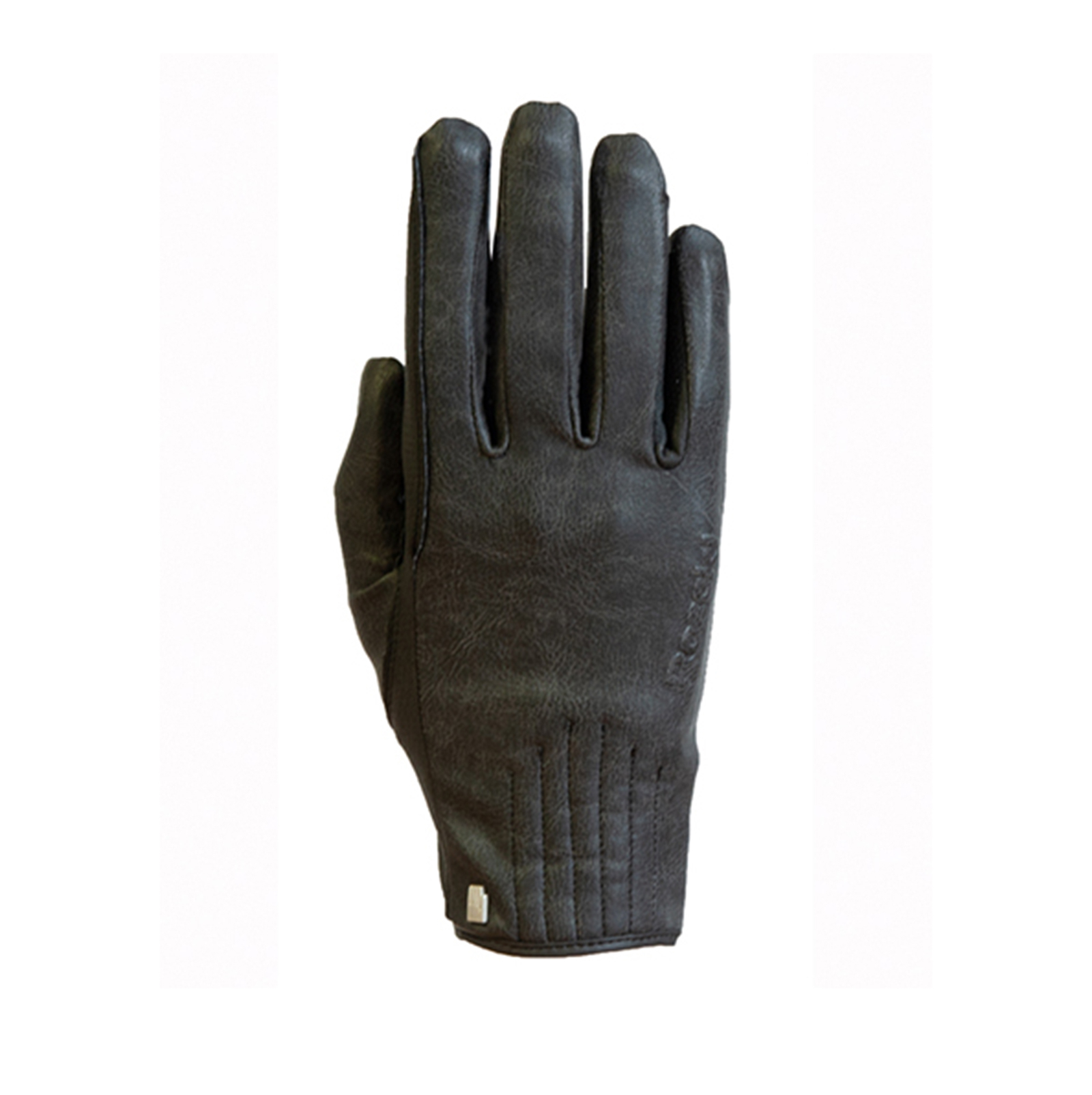 Stone-washed black Guantes de Equitaci&oacute;n Roeckl WELS