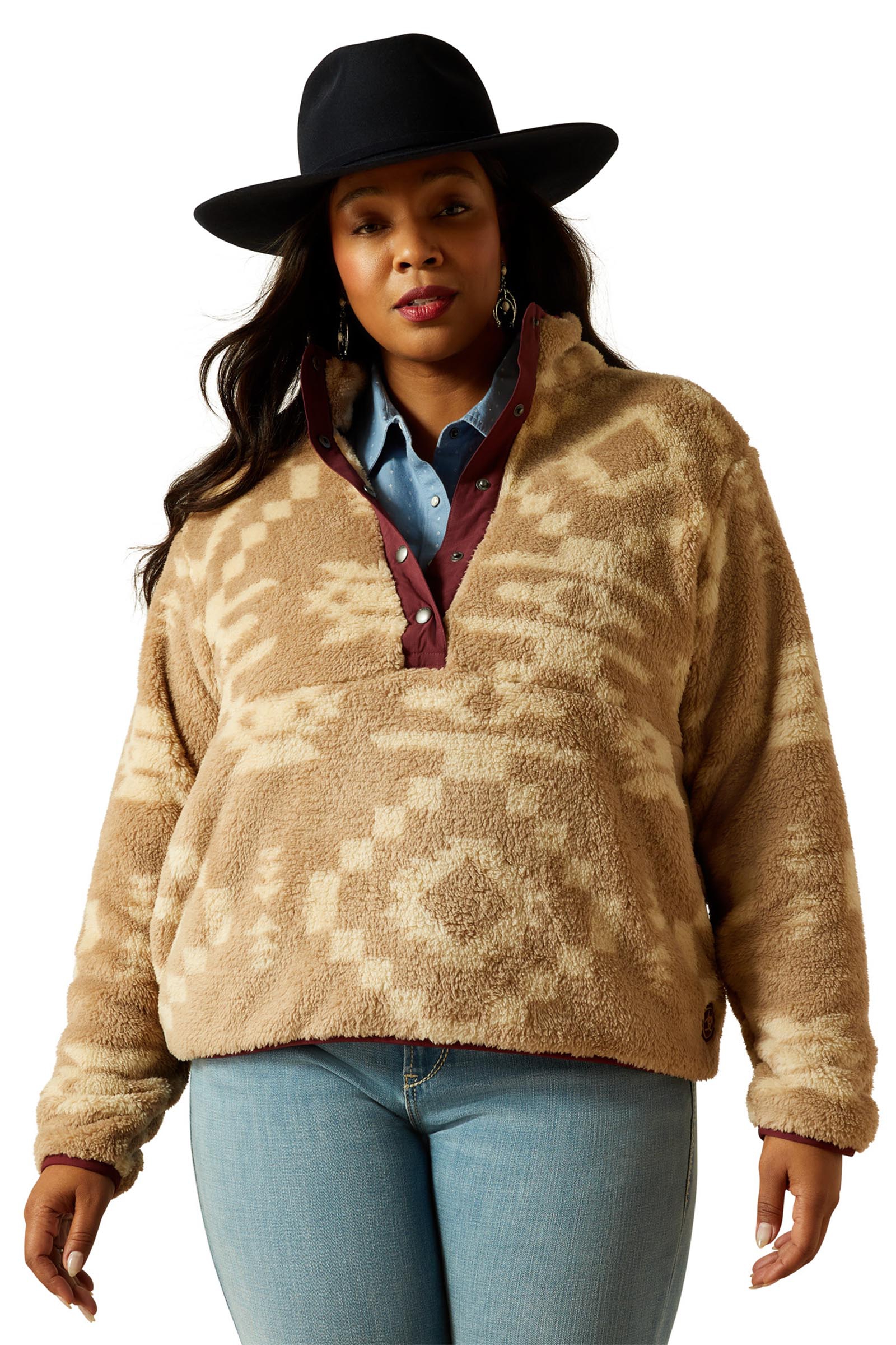 Ariat Berber Snap jersey para mujer con media tapeta