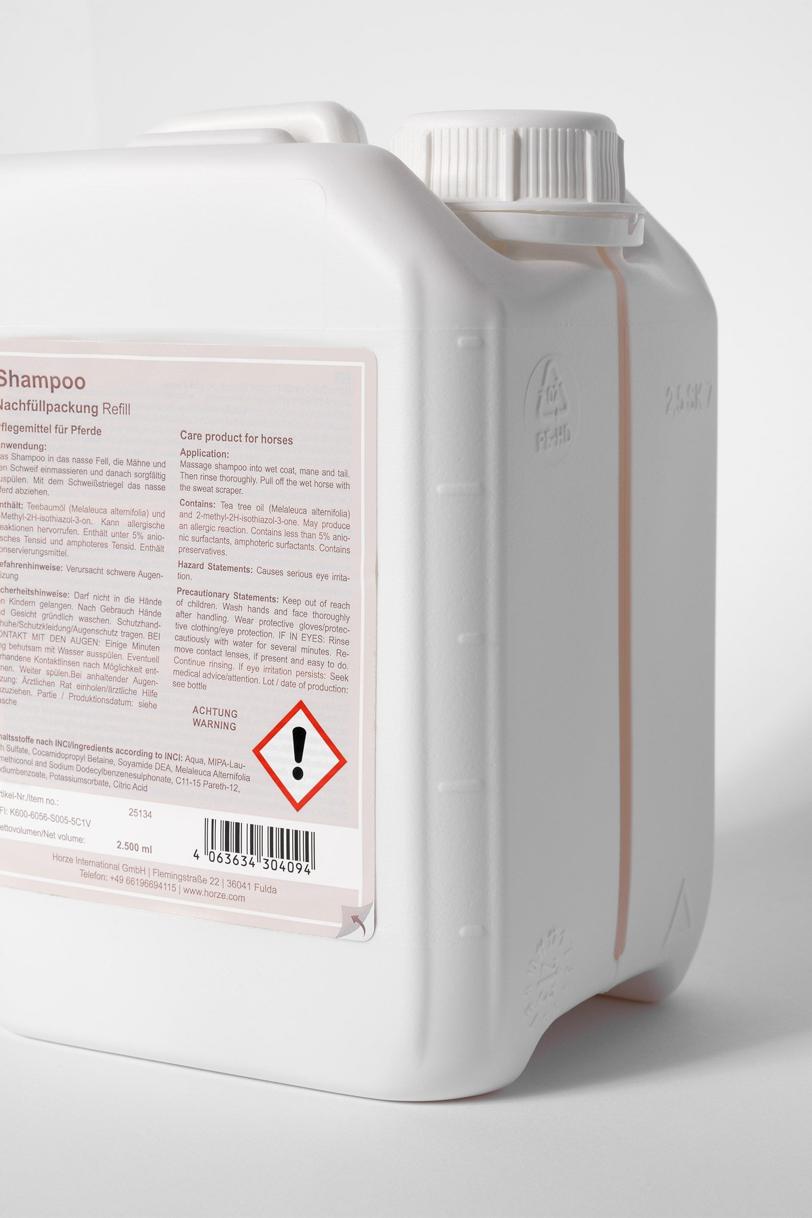 Recarga de Champ&uacute; de Aceite de &Aacute;rbol del T&eacute; Horze, 2.5l