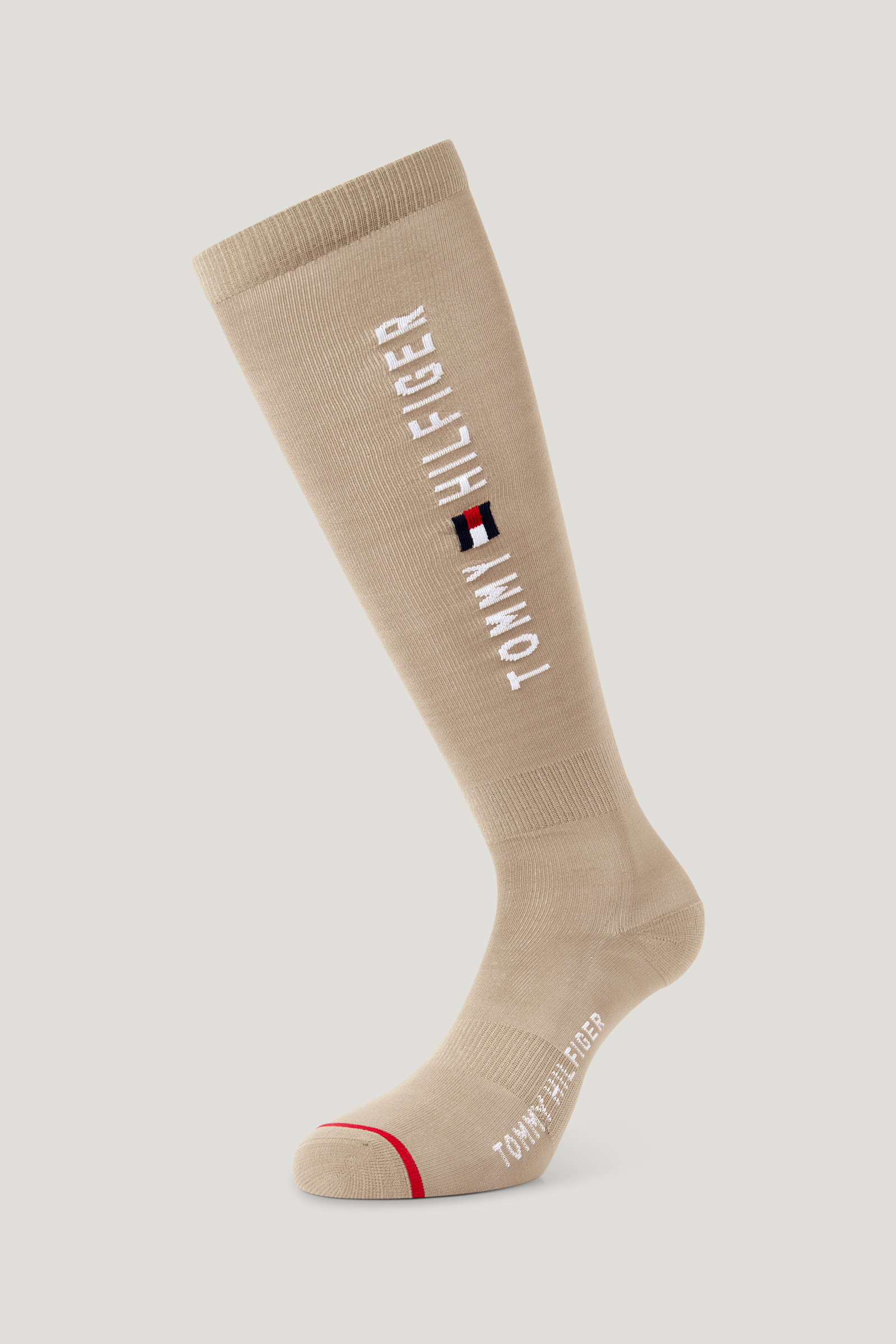 Beige Tommy Hilfiger Equestrian Riga calcetines de equitaci&oacute;n