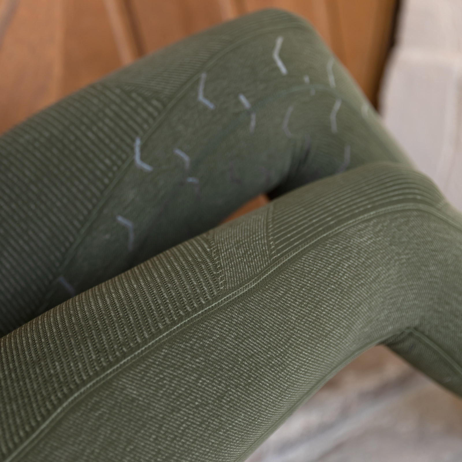 Mallas de Equitación sin Costuras y Apariencia Vaquera con Asiento Completo de Silicona para Mujer Horze Vanessa