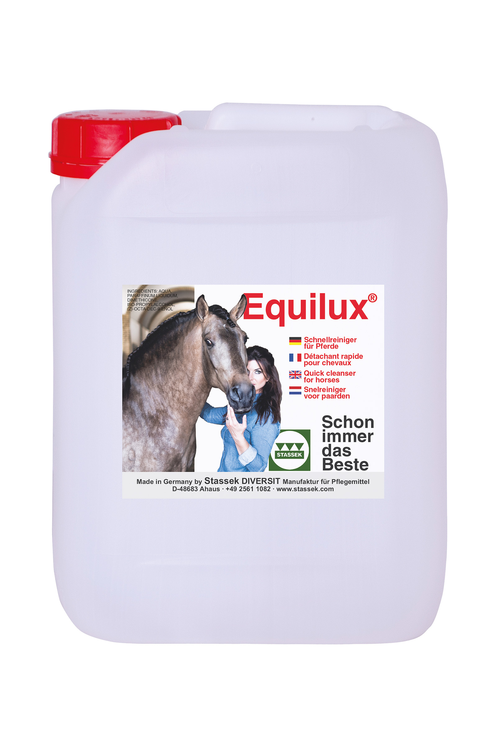 Stassek Equilux Quick Cleanser para Caballos Bote, 2 litros
