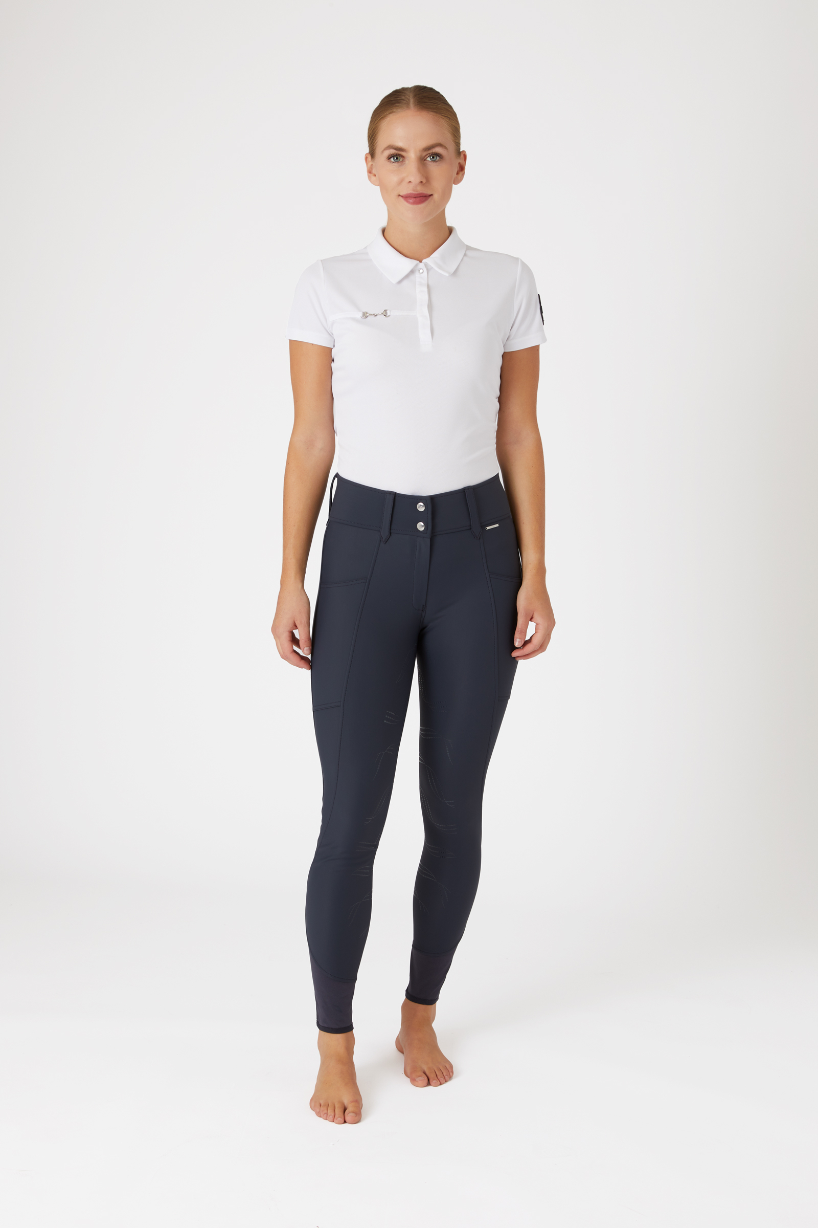 Pantalones de Monta con Cintura Alta y Asiento Completo para Mujer Horze Indira