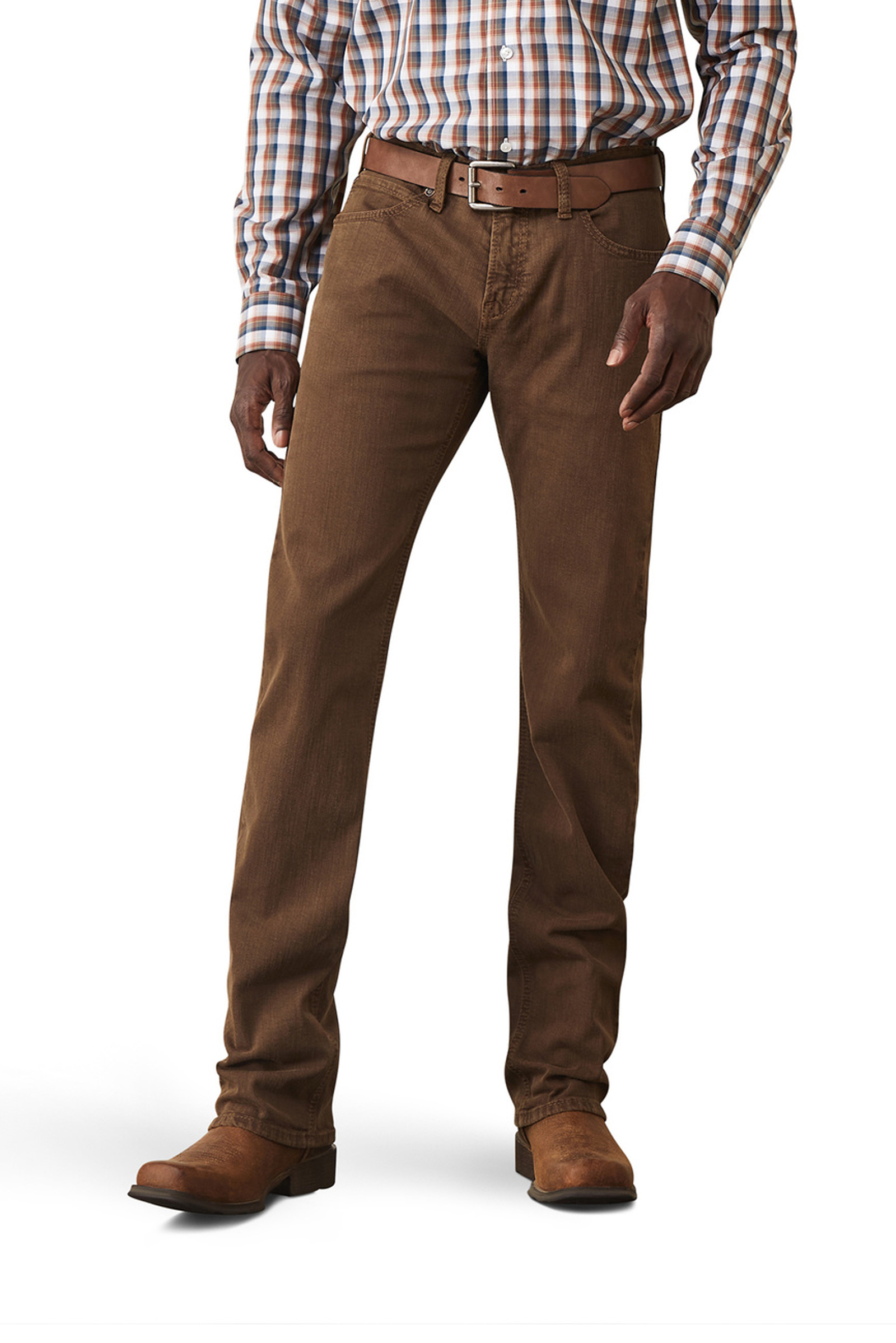 Jeans Ariat M7 Str Grizzly Straight para hombre en color oliva