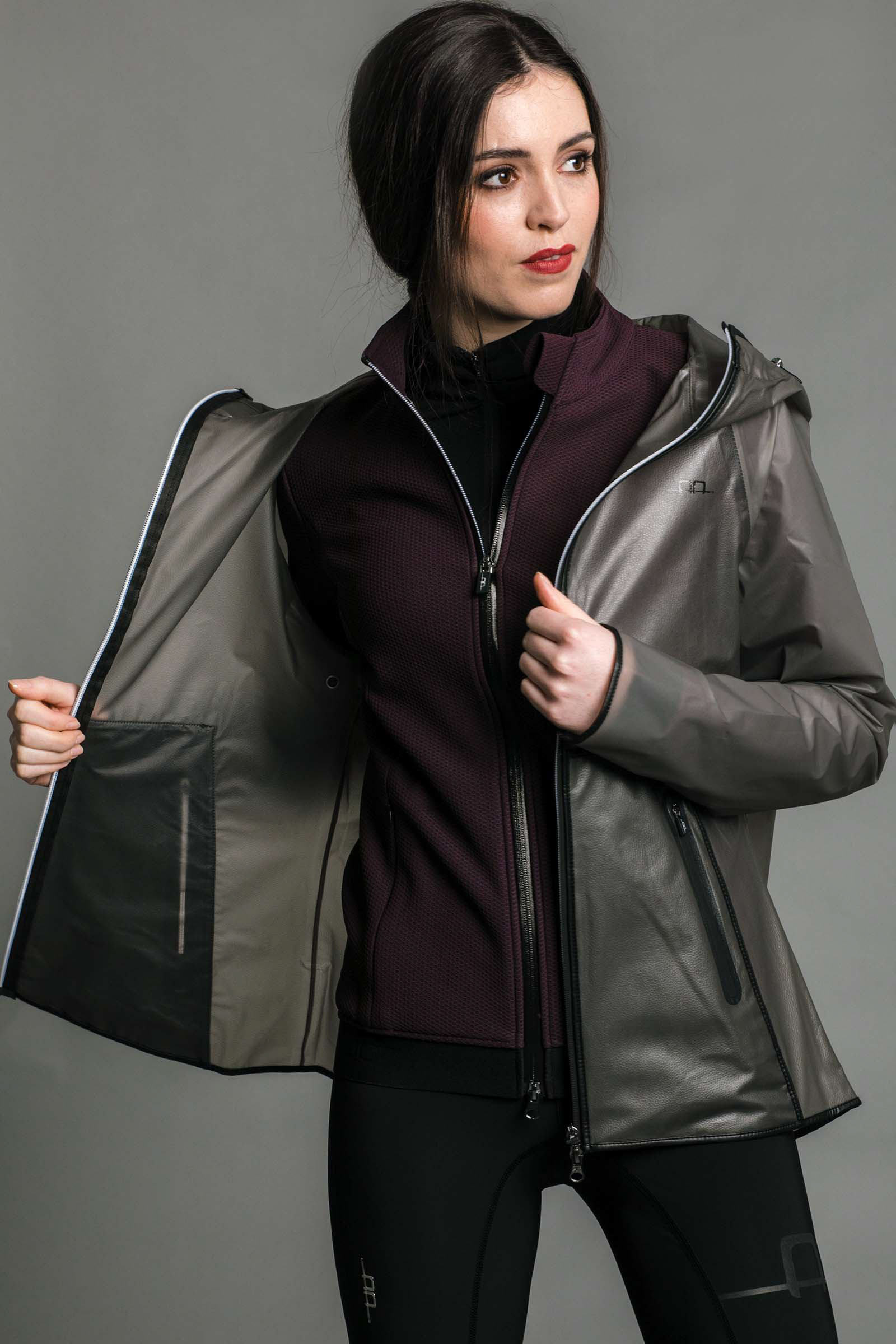 Chaqueta Transparente Impermeable para Mujer AA