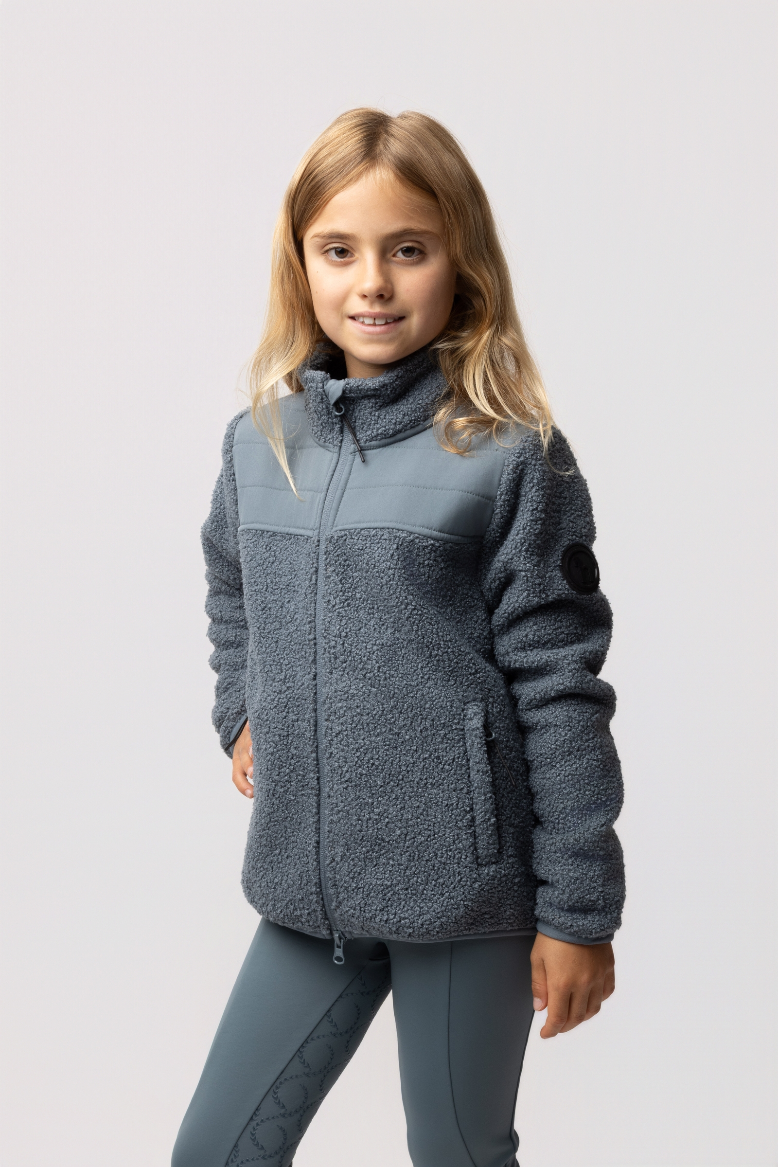 Horze Misha Chaqueta de forro polar h&iacute;brida para ni&ntilde;os