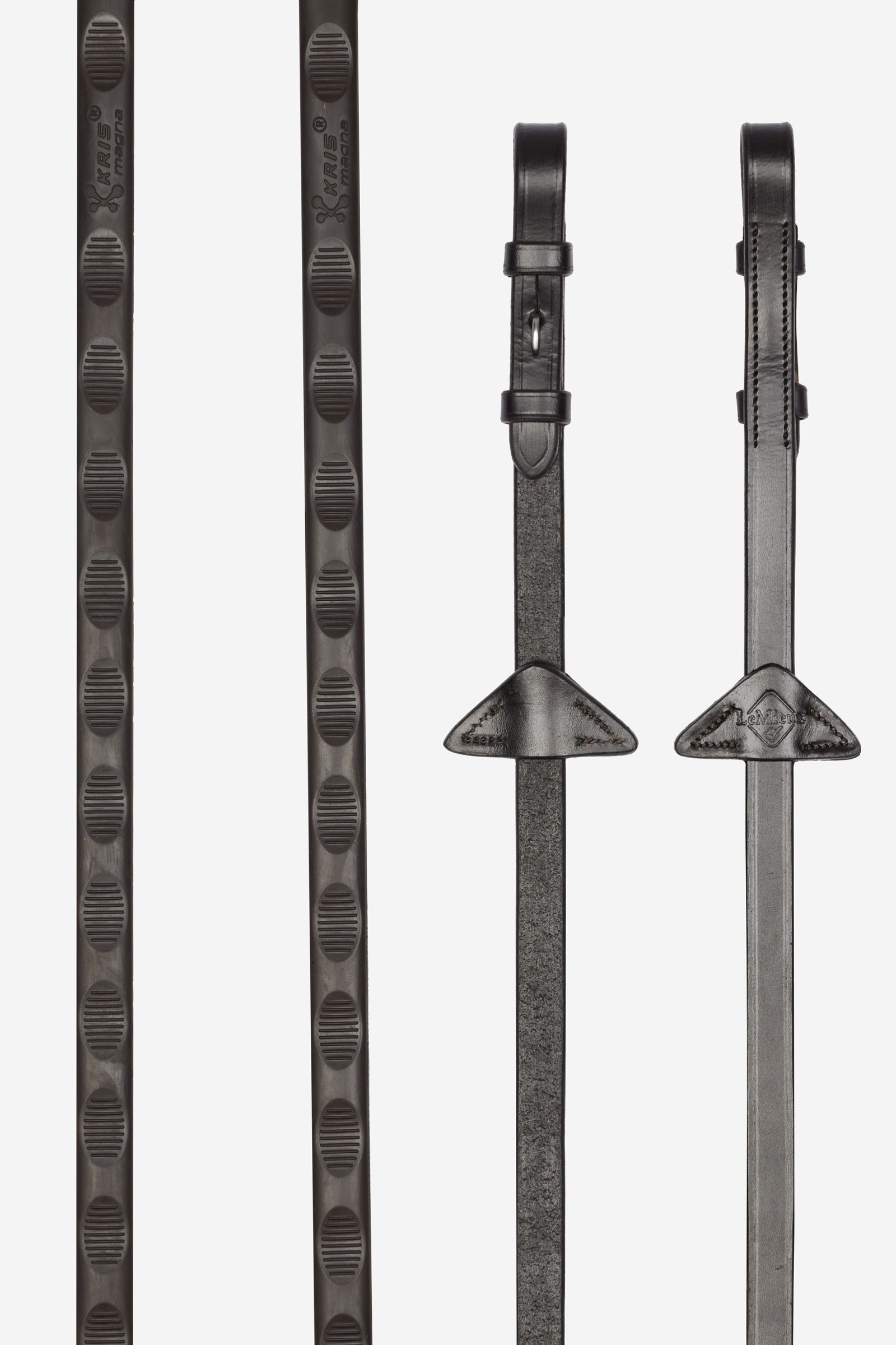 Brown/Silver LeMieux Magna Grip riendas de goma