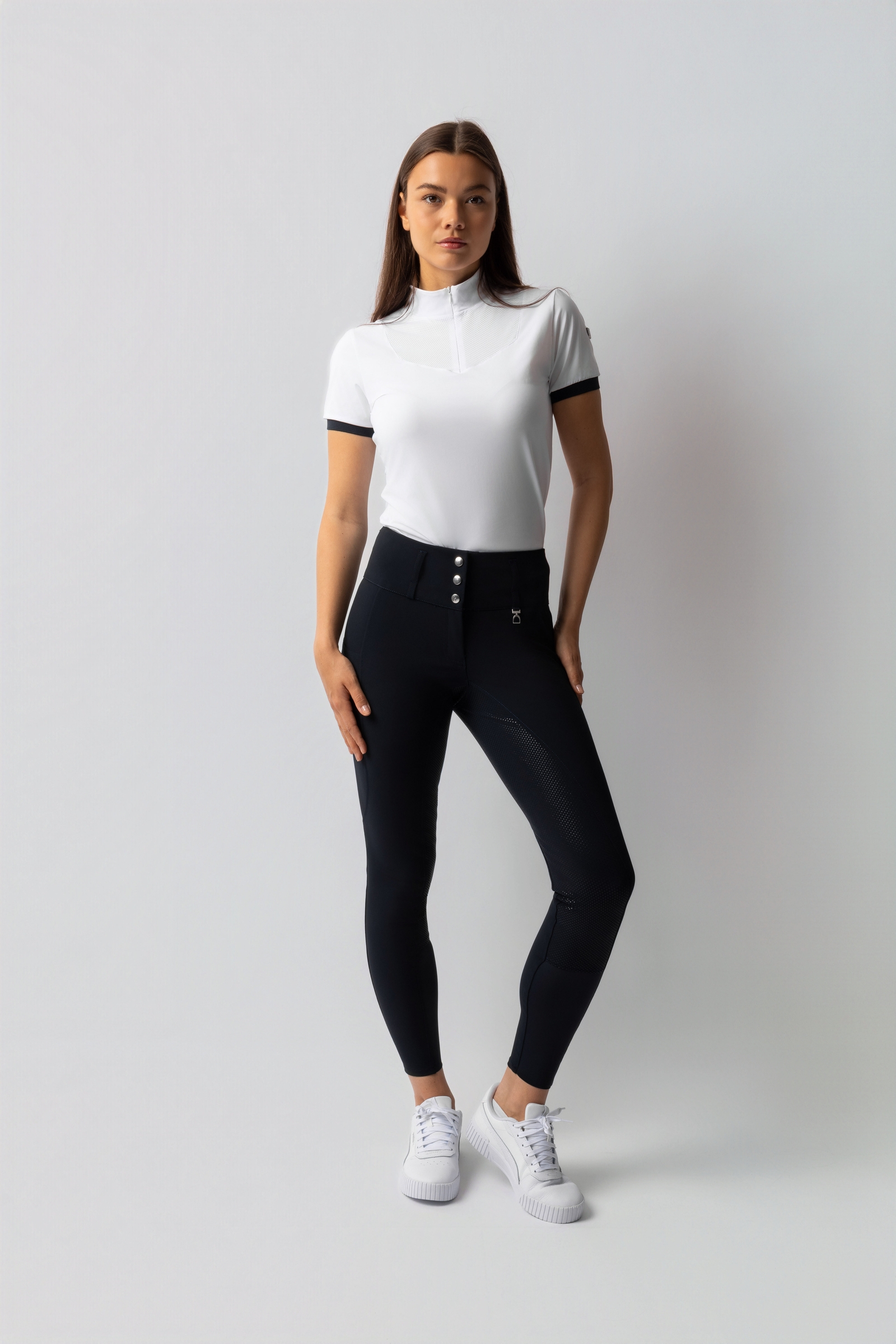 Horze Leonie pantalones de equitaci&oacute;n para mujer con asiento completo de silicona UPF 40+