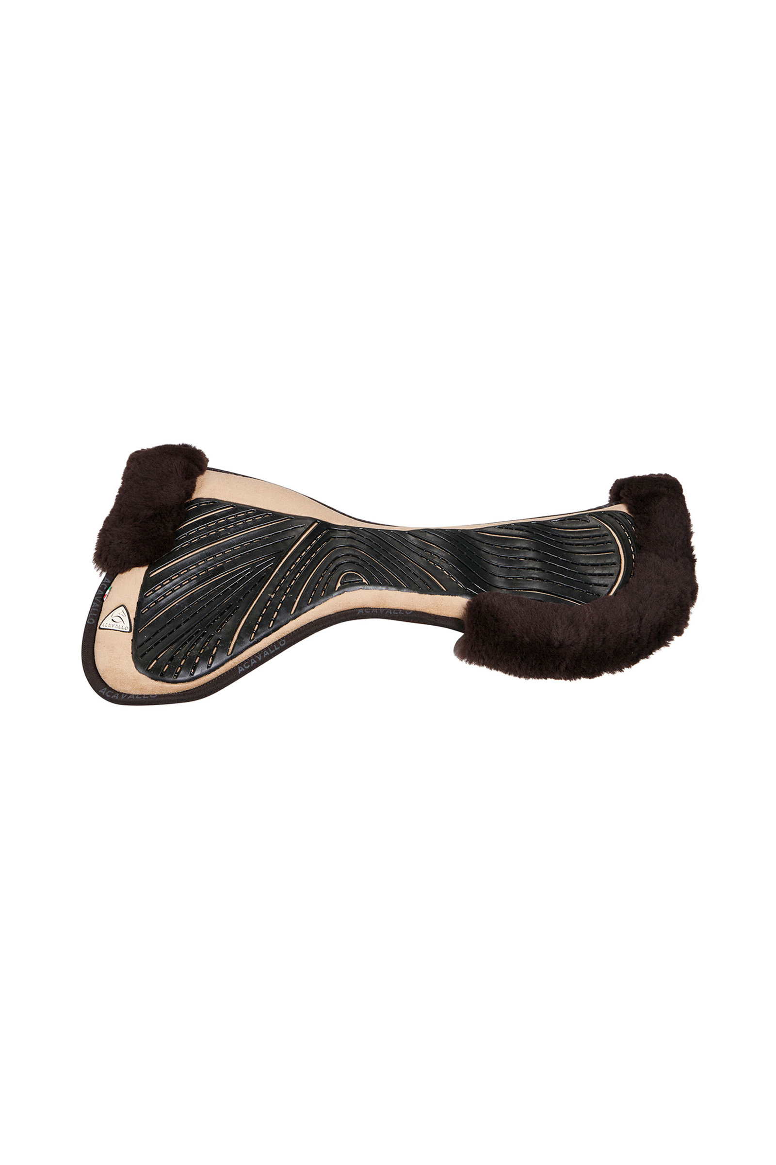 Acavallo Close Contact Gel & Memory Foam Media mantilla con piel de cordero