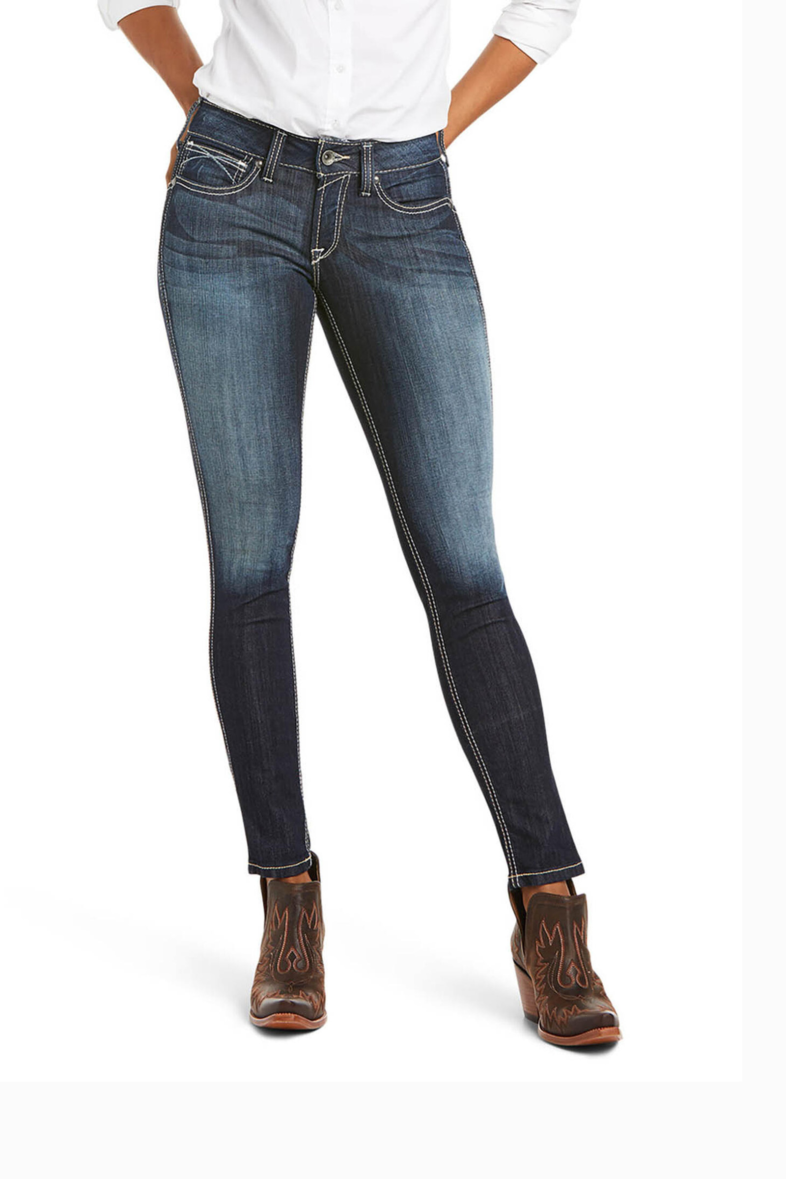 Ariat Ella R.E.A.L. Outseam vaqueros skinny para mujer con cintura de altura media