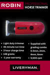 Liveryman Robin Esquiladora para caballos 