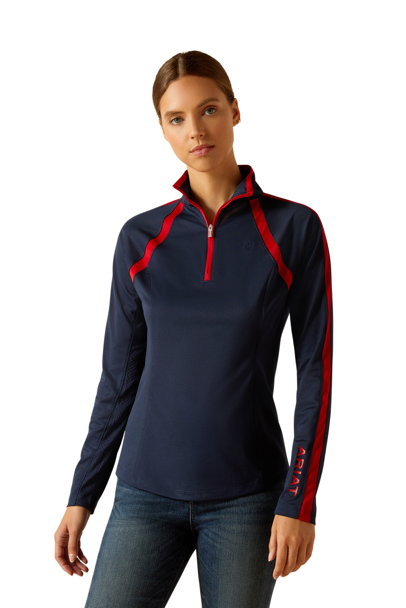 Navy/Red Ariat Sunstopper 3.0 capa base para mujer