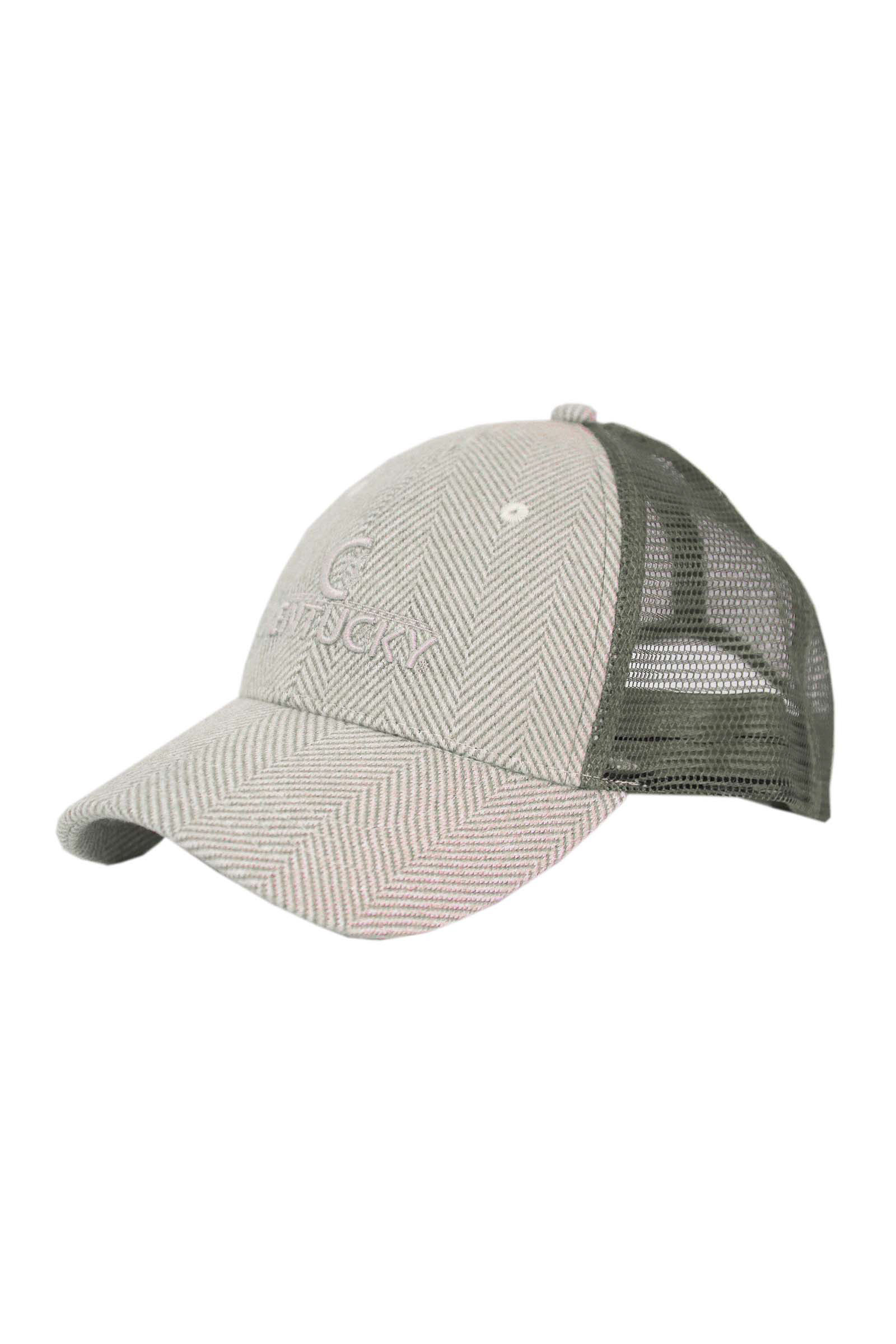 Beige Gorra de Camionero de Lana KentuckyHorsewear