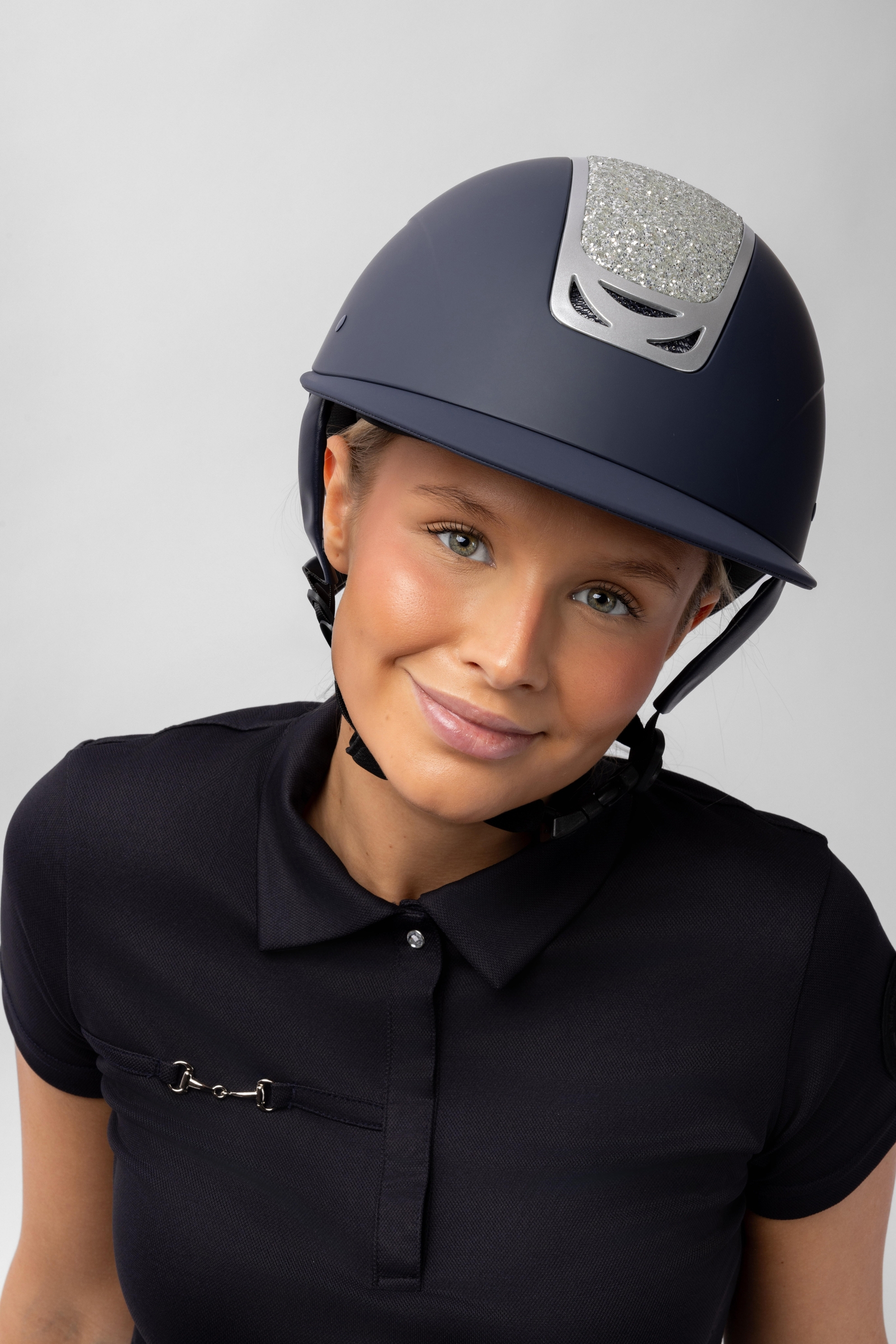 Horze Arix II Casco de equitaci&oacute;n con adorno de cristal