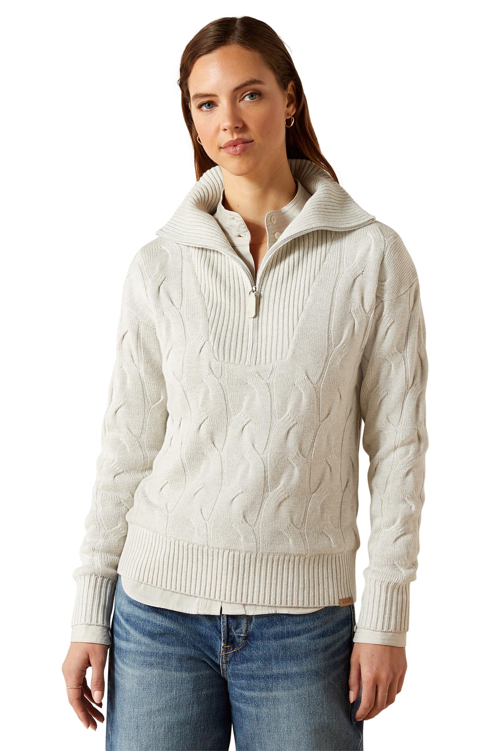 Moonstruck Heather Ariat Alamere Jersey para mujer con cremallera 1/2