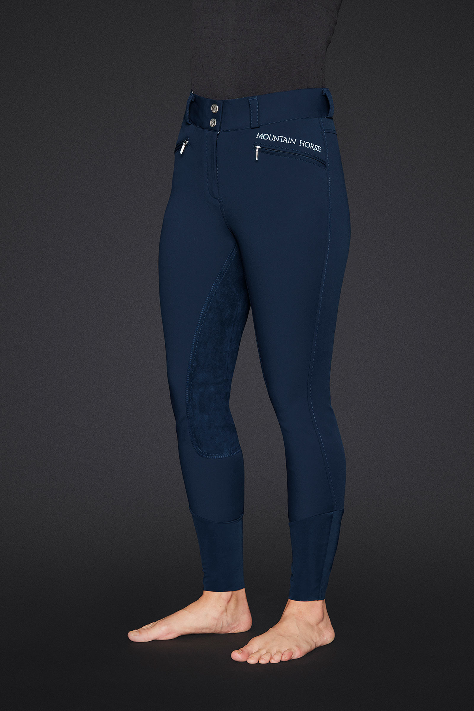 Mountain Horse Diana pantalones de montar con asiento completo para mujer con cuero sintético