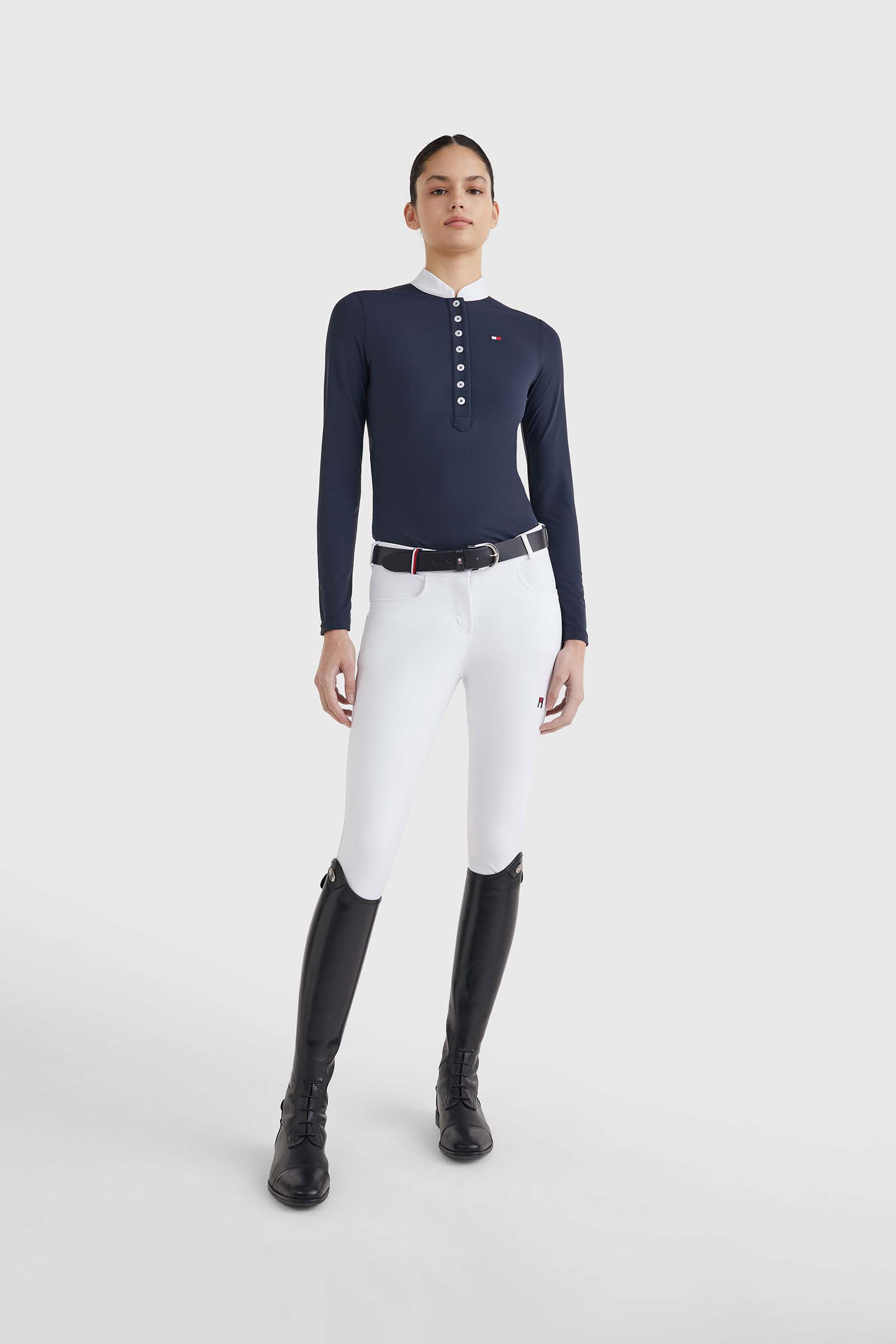 Tommy Hilfiger Equestrian - Camiseta de manga larga para mujer