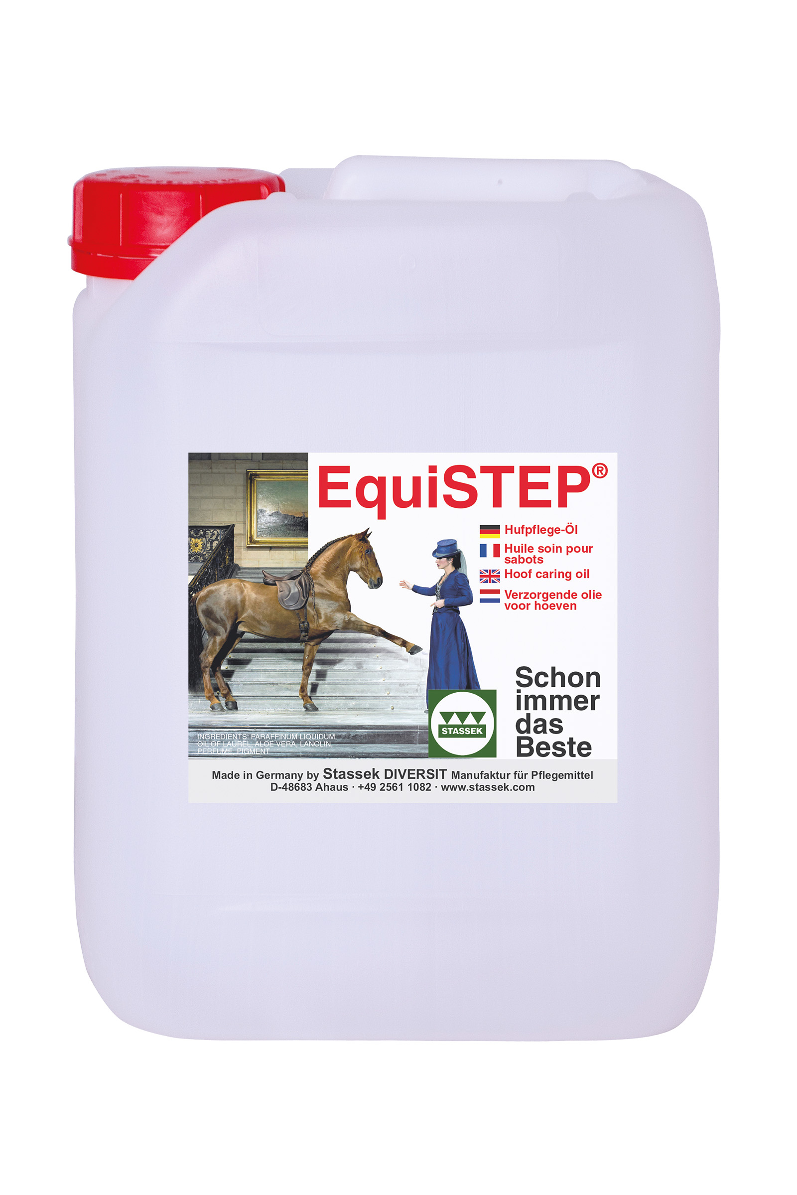 Stassek EquiSTEP Bidón de aceite para pezuñas, 5 litros